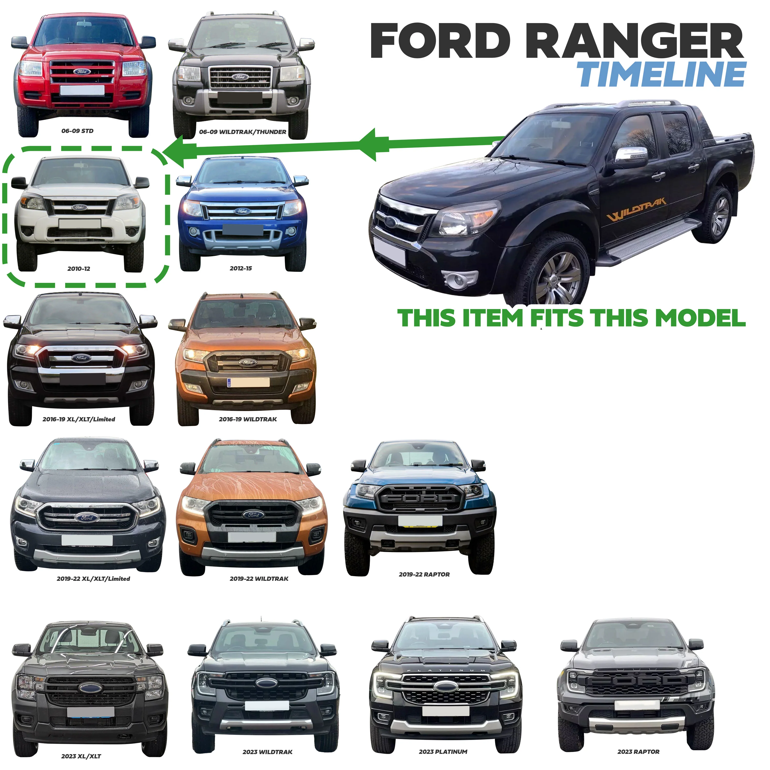 1" Rear Shackle Lift Kit fo Ford Ranger 2009-11 - Image 6