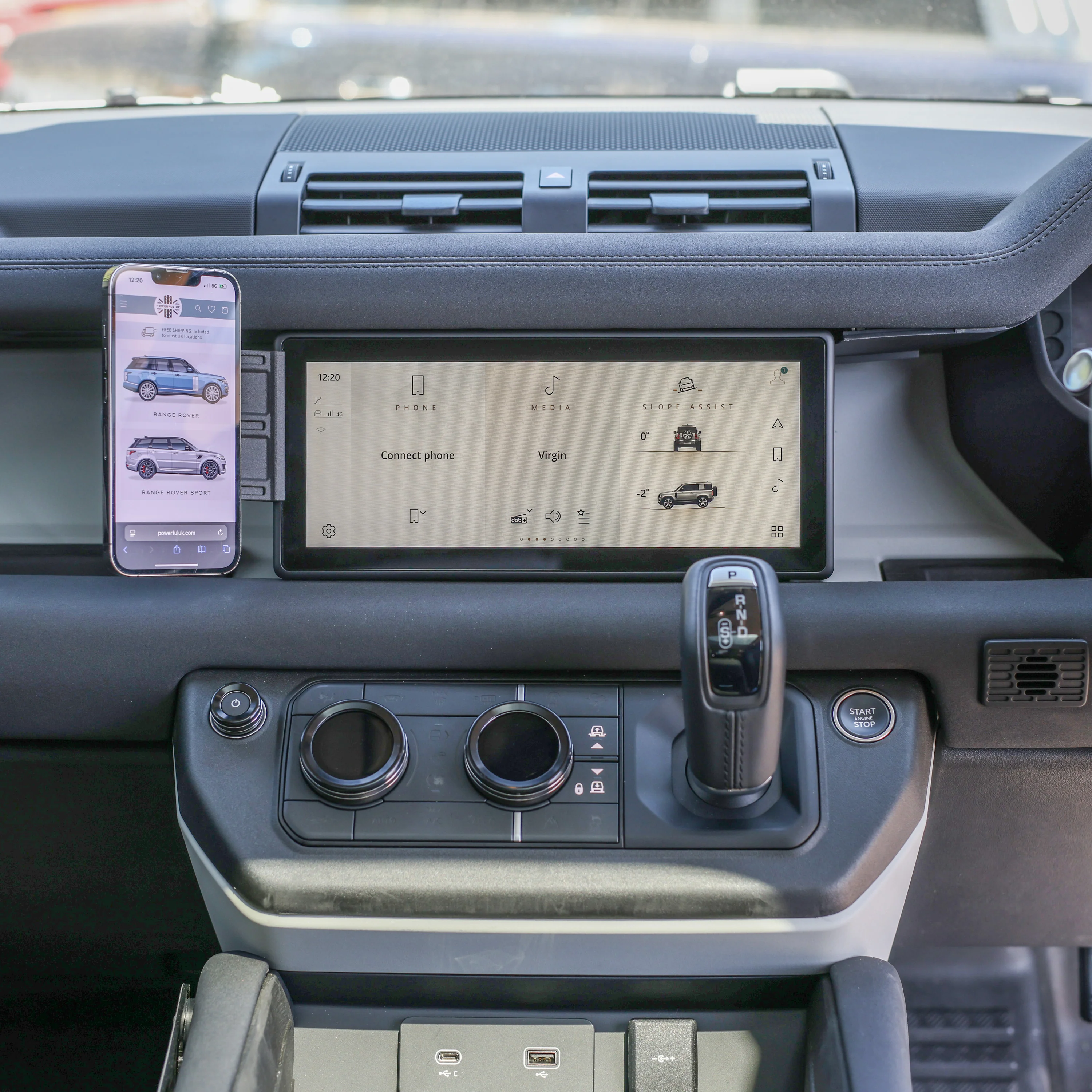 10" Infotainment Screen Phone Mount for Land Rover Defender L663 - LATE Magsafe Version - Image 2