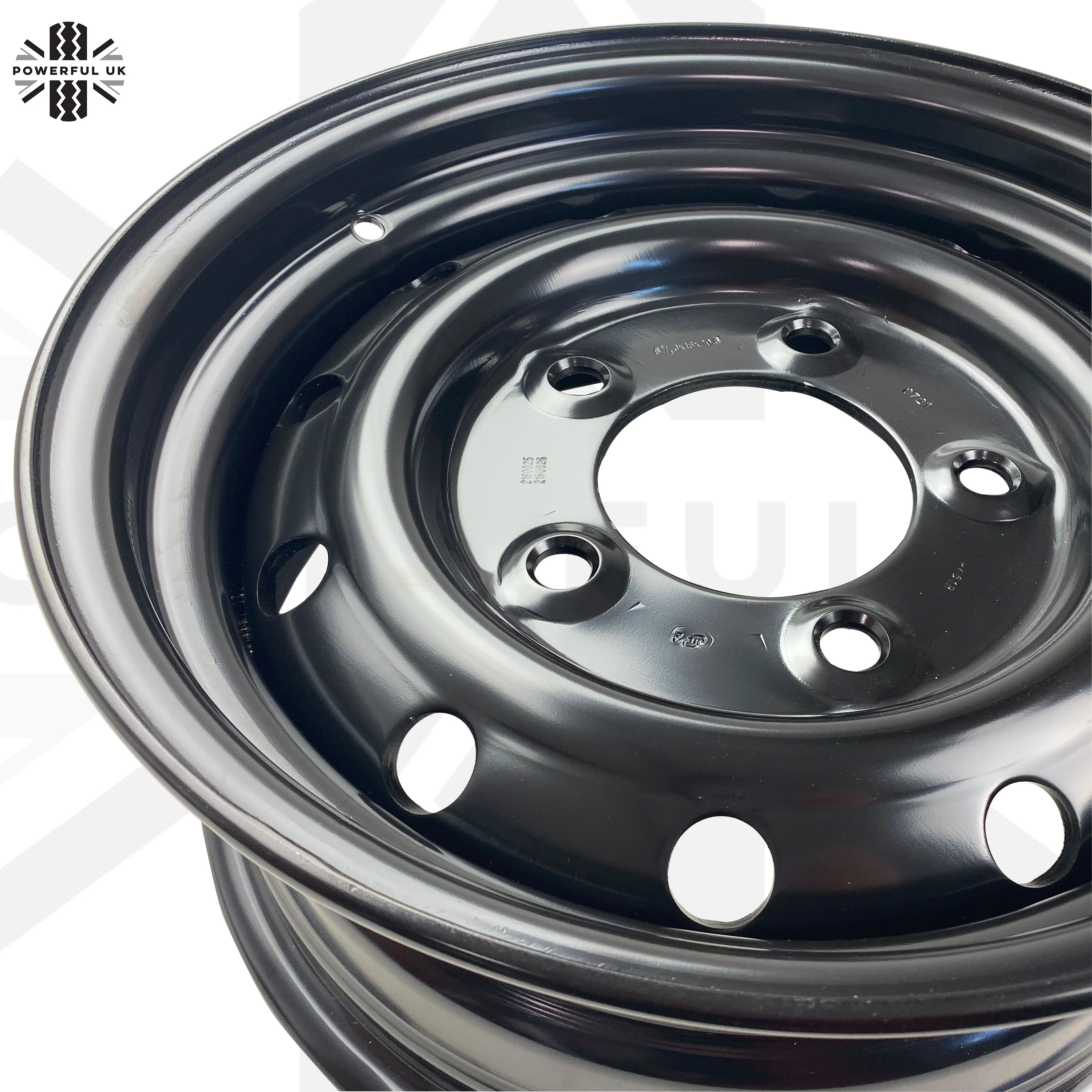 16" Heavy Duty Steel Wheels - Primer - Set of 4 for Classic Land Rover Defender - Image 7