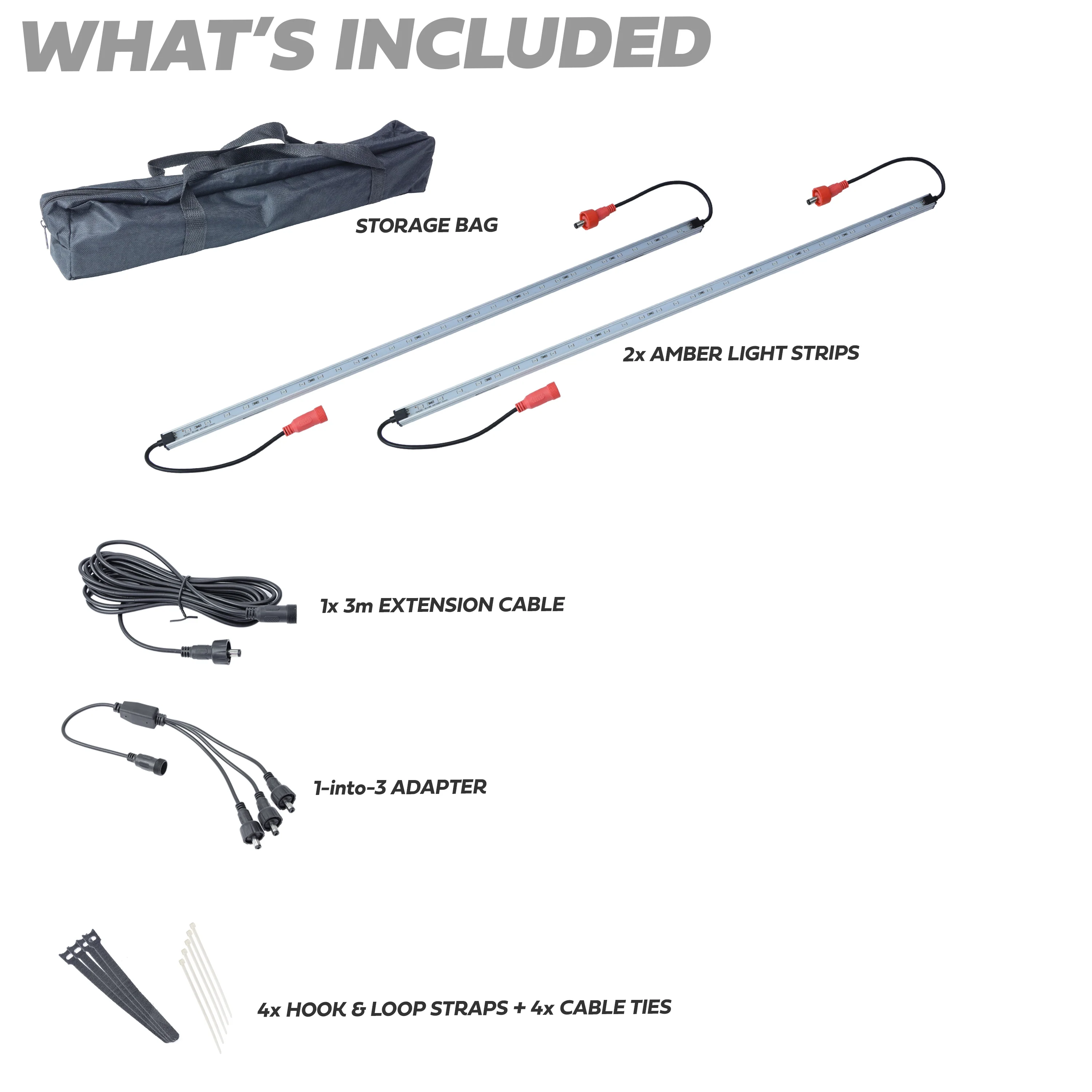 2 Bar Amber LED Expansion Kit - Image 3