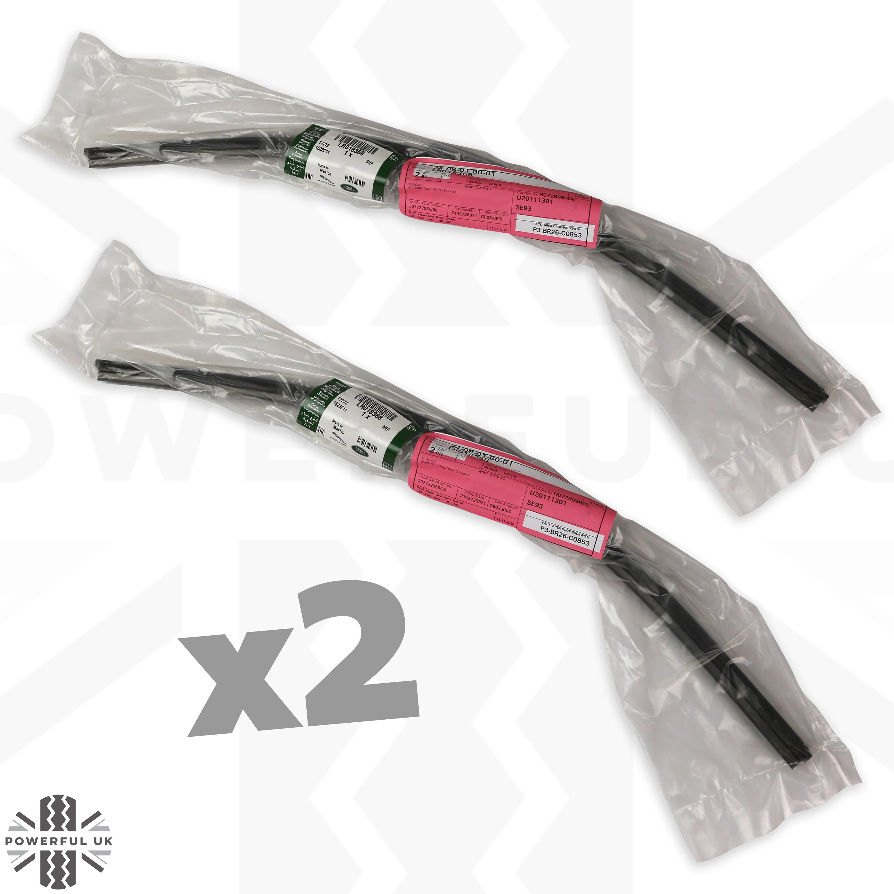 2 Genuine Windcreen Wiper Blades for Land Rover Discovery 3+4 Front - Image 2