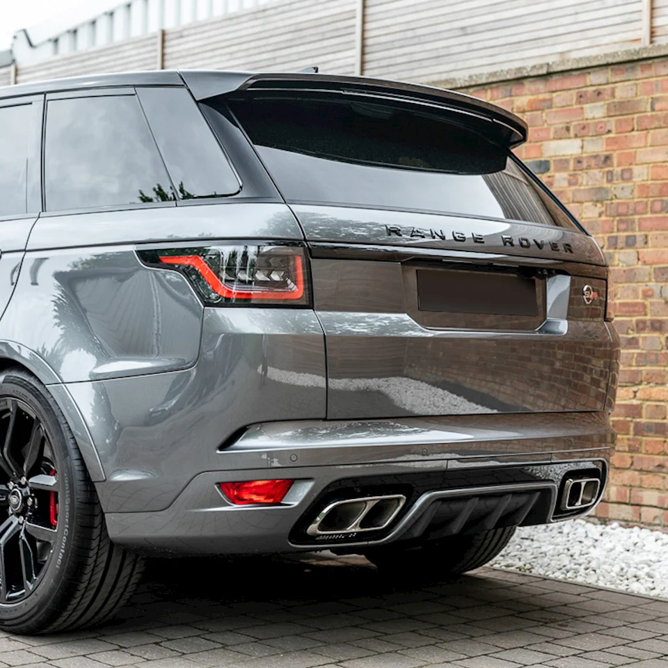 '2018 SVR' Style Exhaust Finishers for Range Rover Sport L494 2014-17 - Black - Image 4