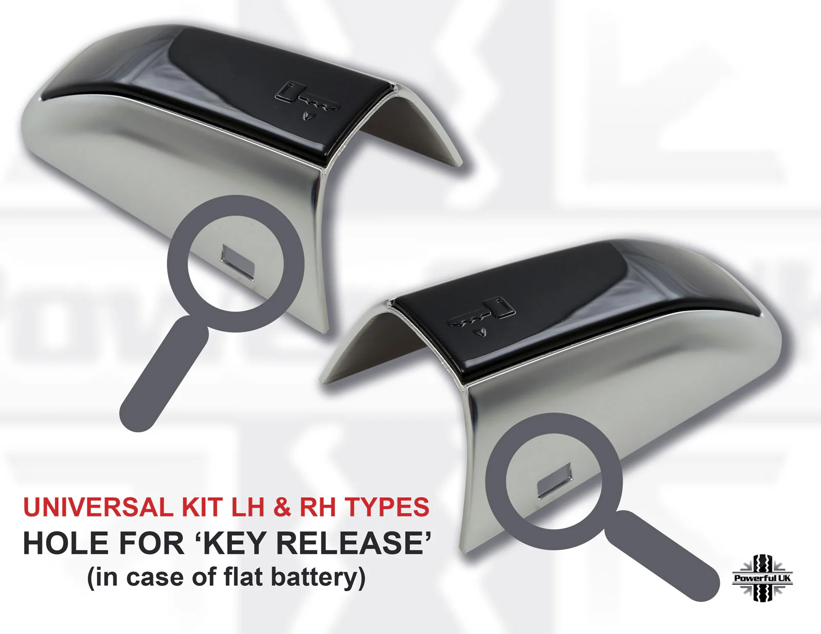 2pc "Autobiography Style" Door Handle Covers for Range Rover L405 - Black/Corris Grey - Image 5