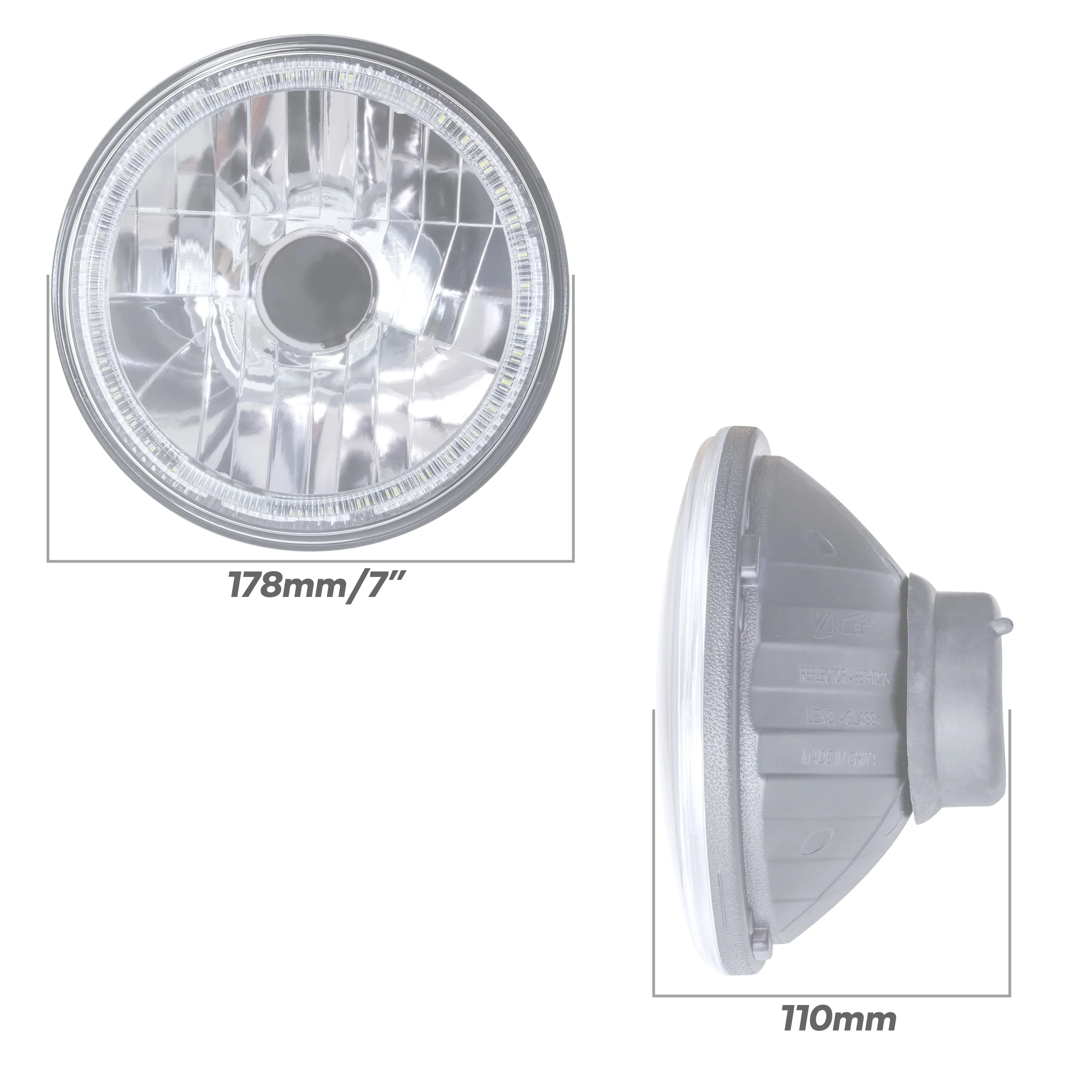 2x 7" Headlights with Angel Eye - RHD - Image 11