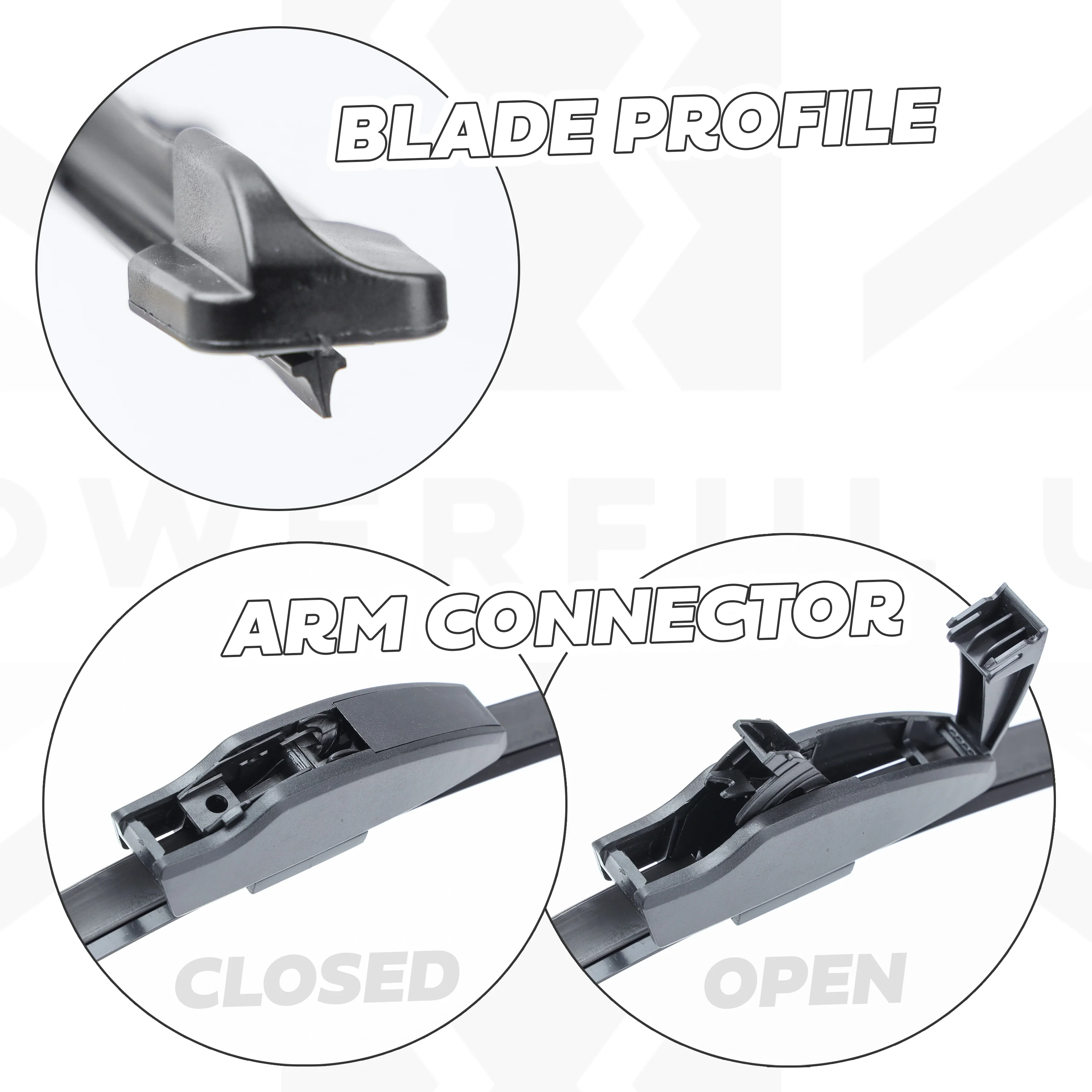 2x Aftermarket Windcreen Wiper Blades for Range Rover Sport L320 Front - Image 4