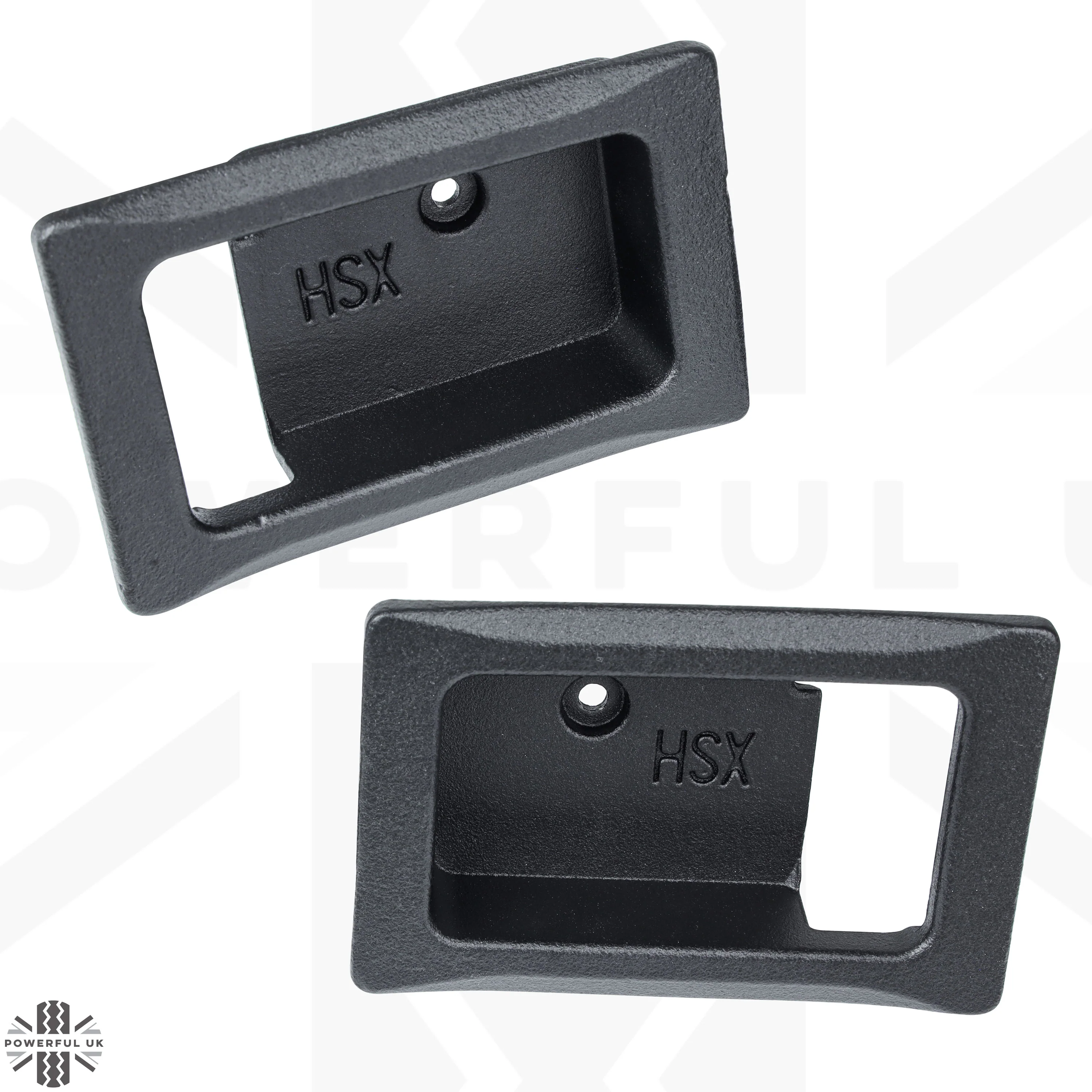 2x Door Handle Bowls for Range Rover Classic - Satin Black - Image 2