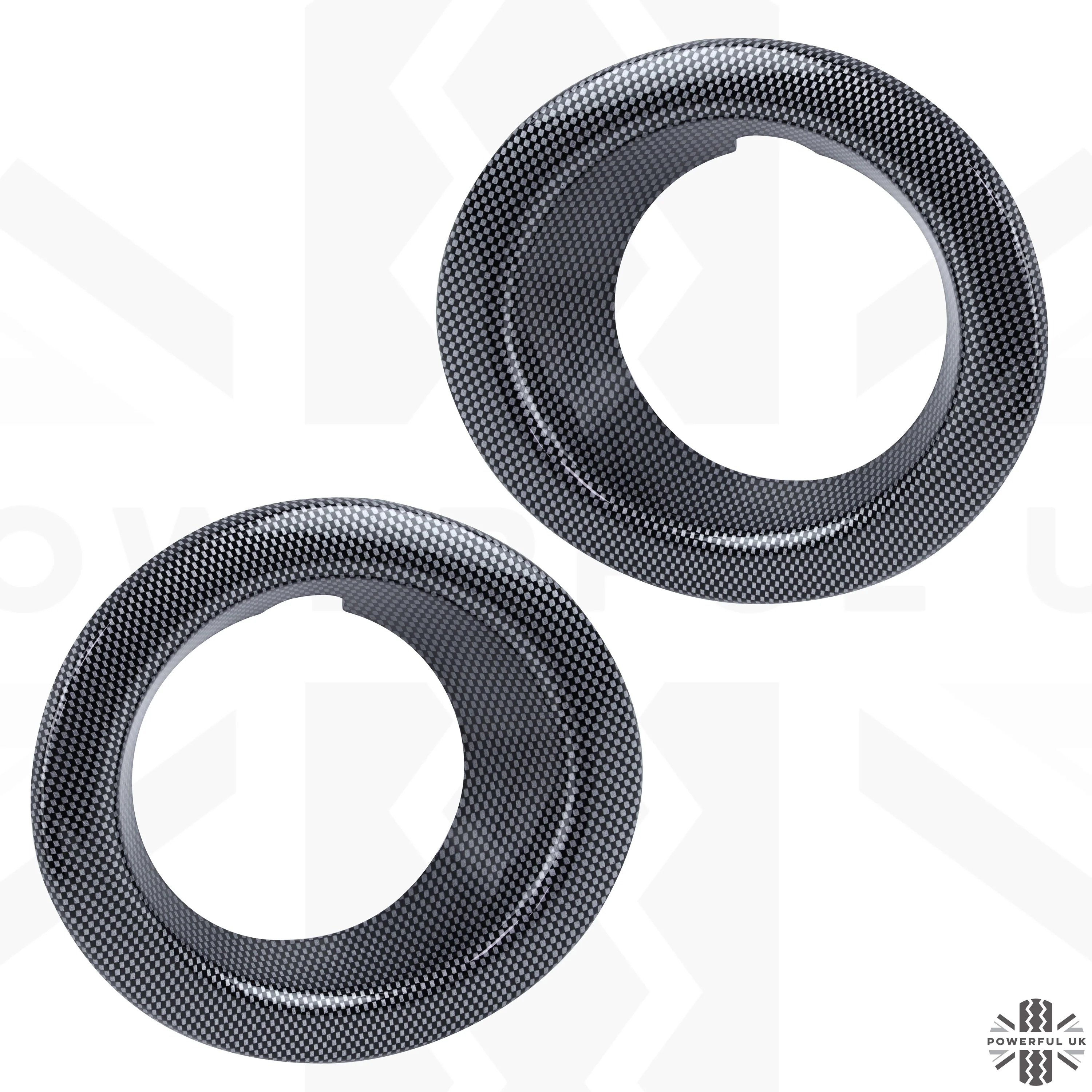 2x Fog Lamp Bezels for Range Rover Sport L320 2005-09 - Carbon - Image 2