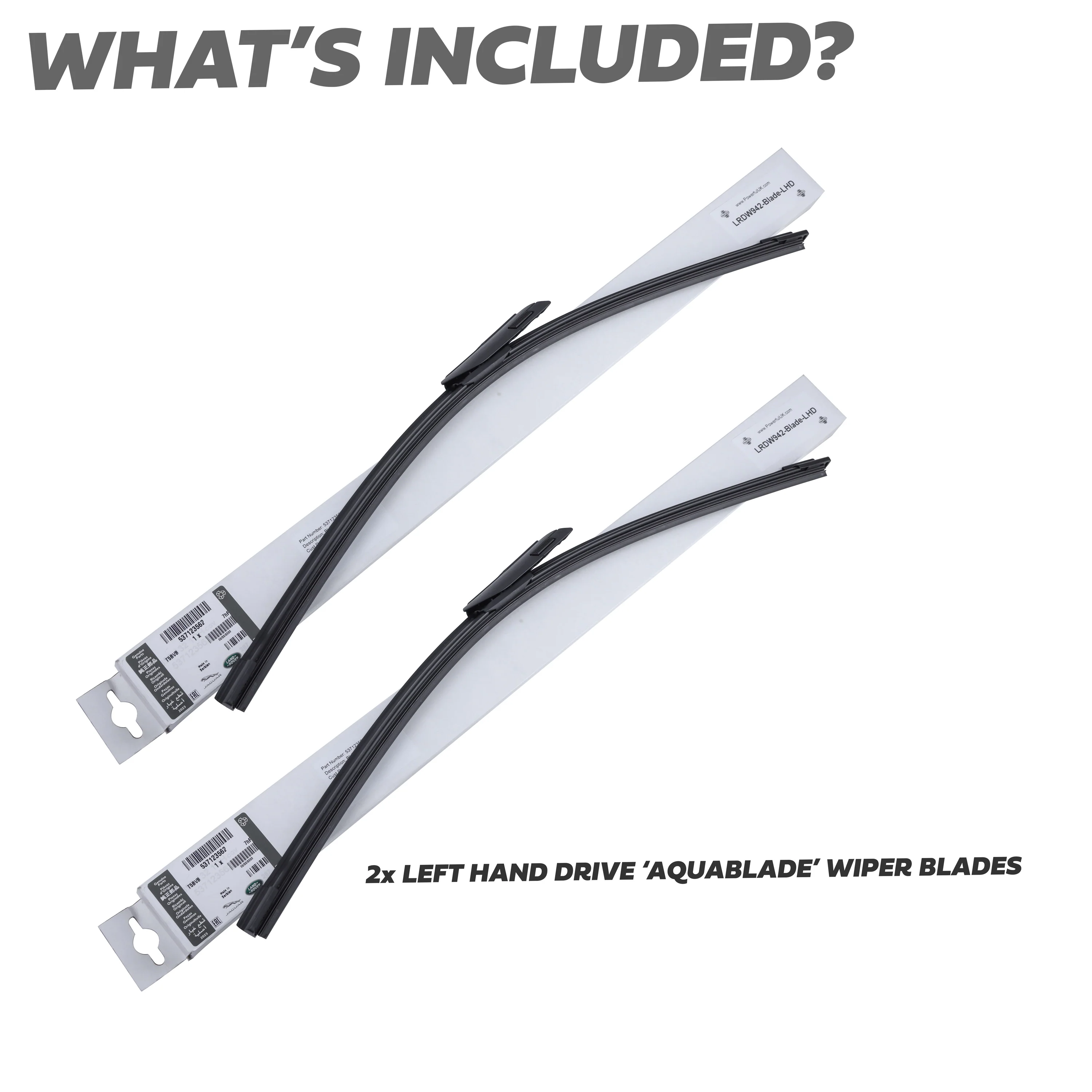 2x Front Wiper Blades for Land Rover Defender L663 - Late Type (Aquablade) - LHD - Image 5