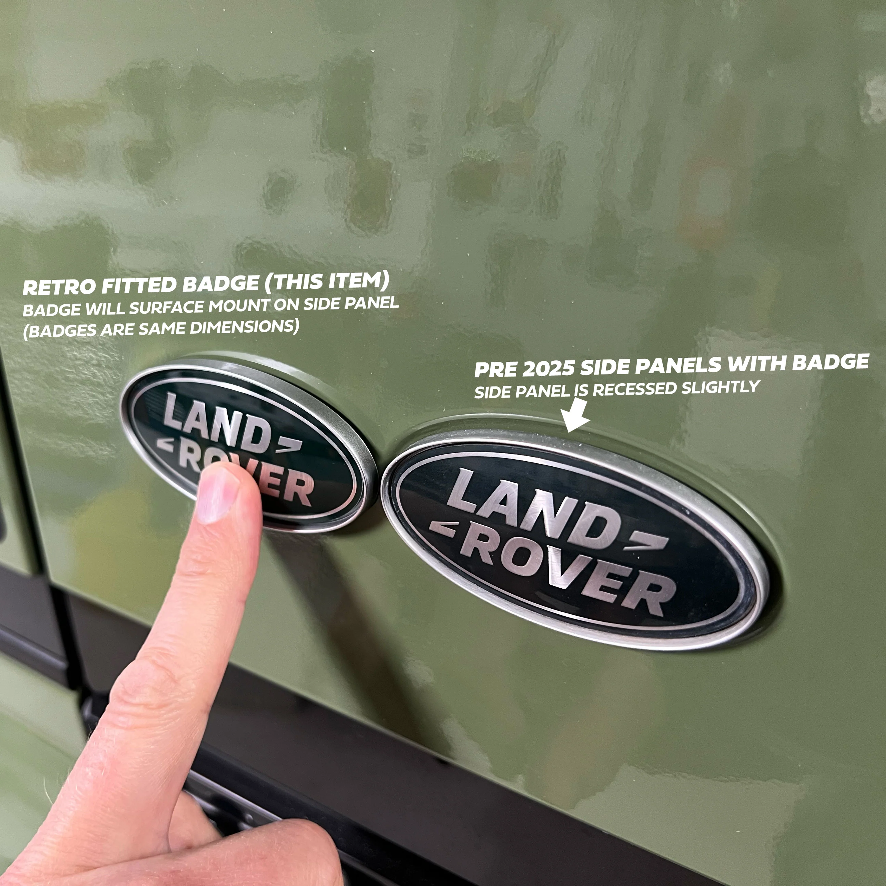 2x Genuine Oval Badges for Land Rover Defender L663 Side Panel - Image 3