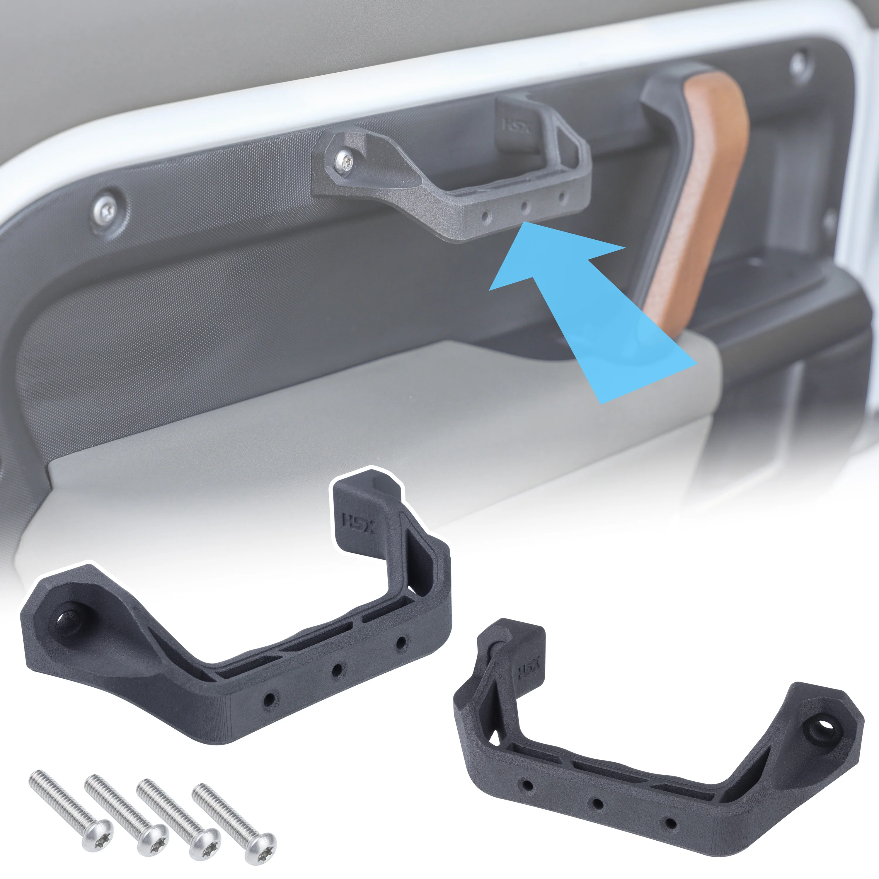 2x Rear Door Grab Handles for Land Rover Defender L663