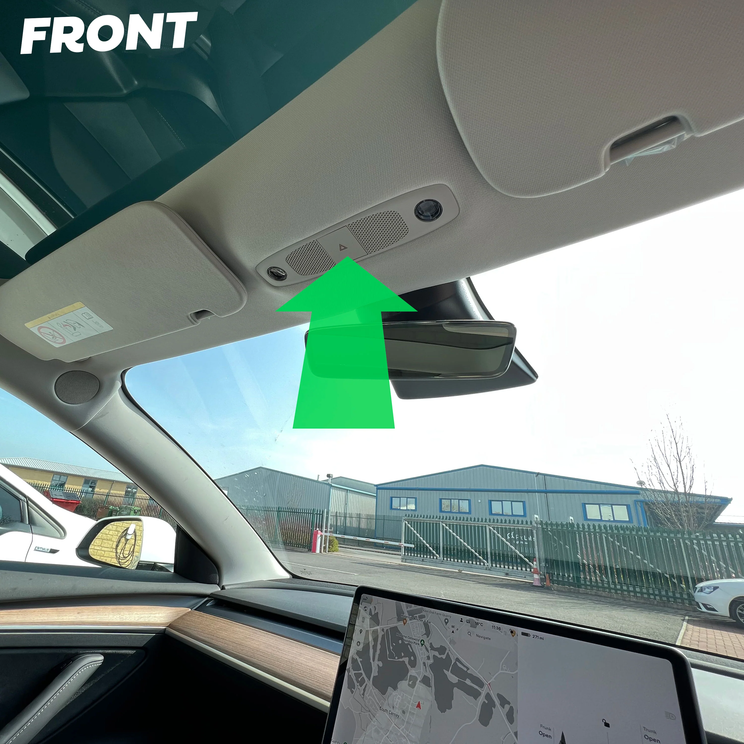 2x Roof Light Covers in Silver for Tesla Model 3 - Image 8