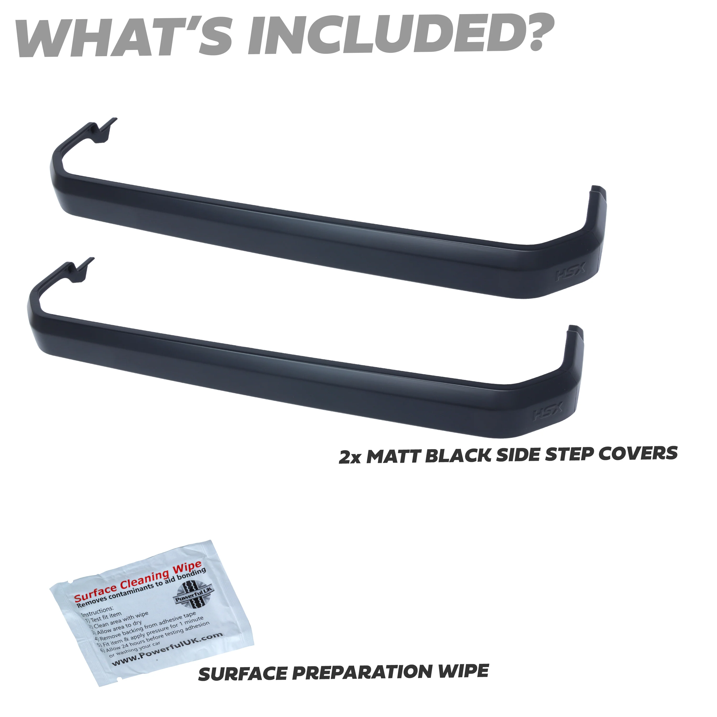2x Side Step Covers (Smooth Finish) for Land Rover Defender L663 (90) - Matt Black - Image 3