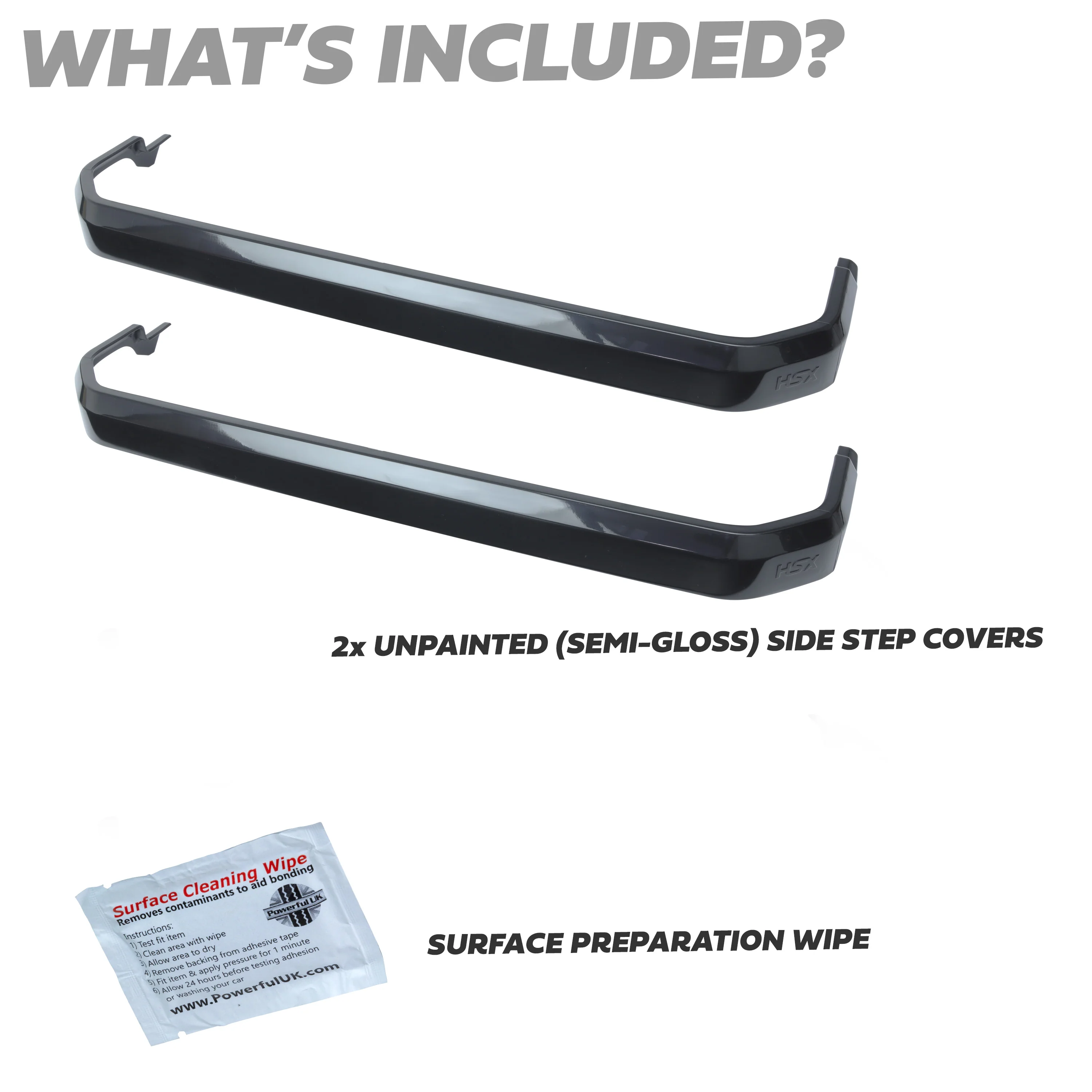 2x Side Step Covers (Smooth Finish) for Land Rover Defender L663 (90) - Semi-gloss Black - Image 5