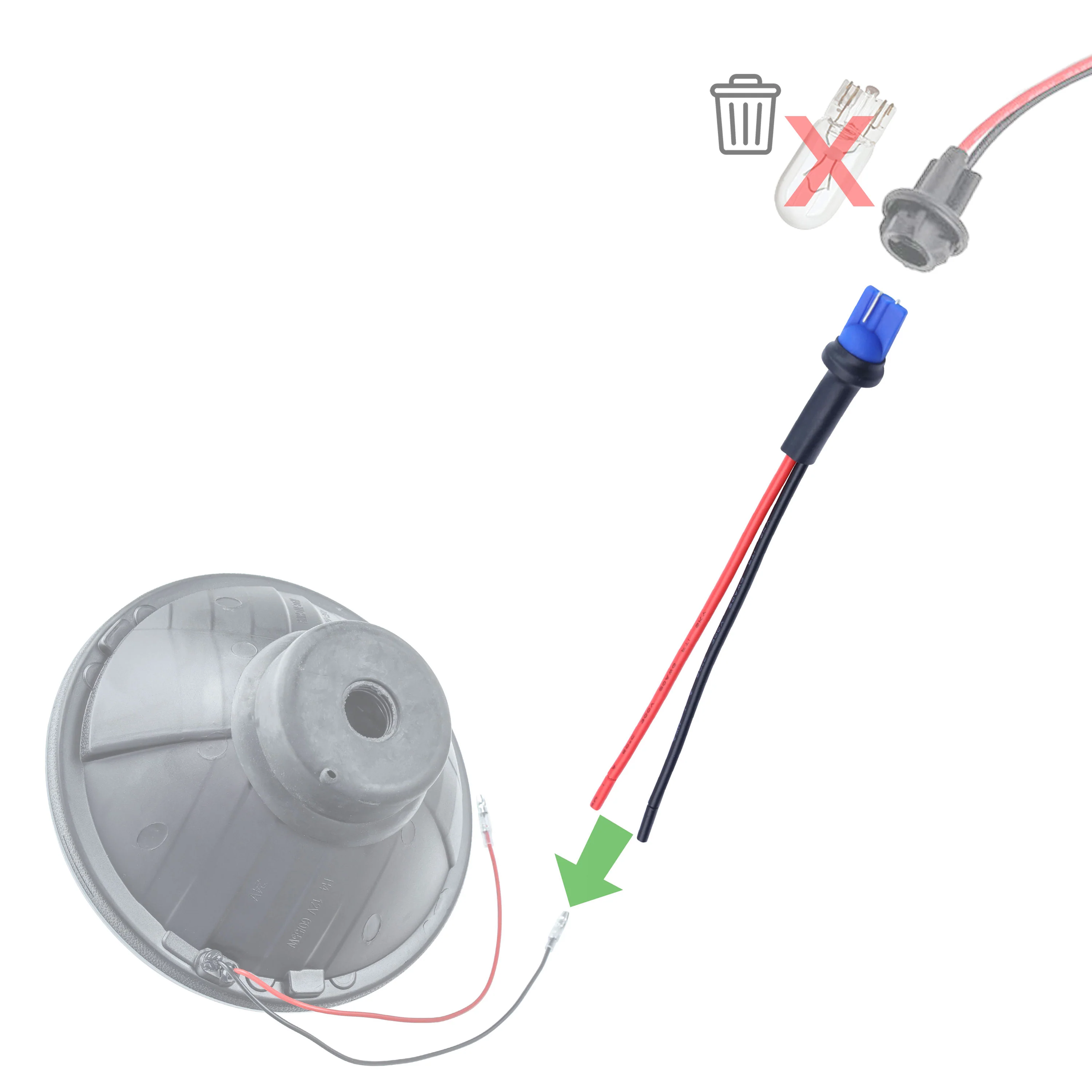 2x T10 Bulb Emulators with Flying Leads - Image 2