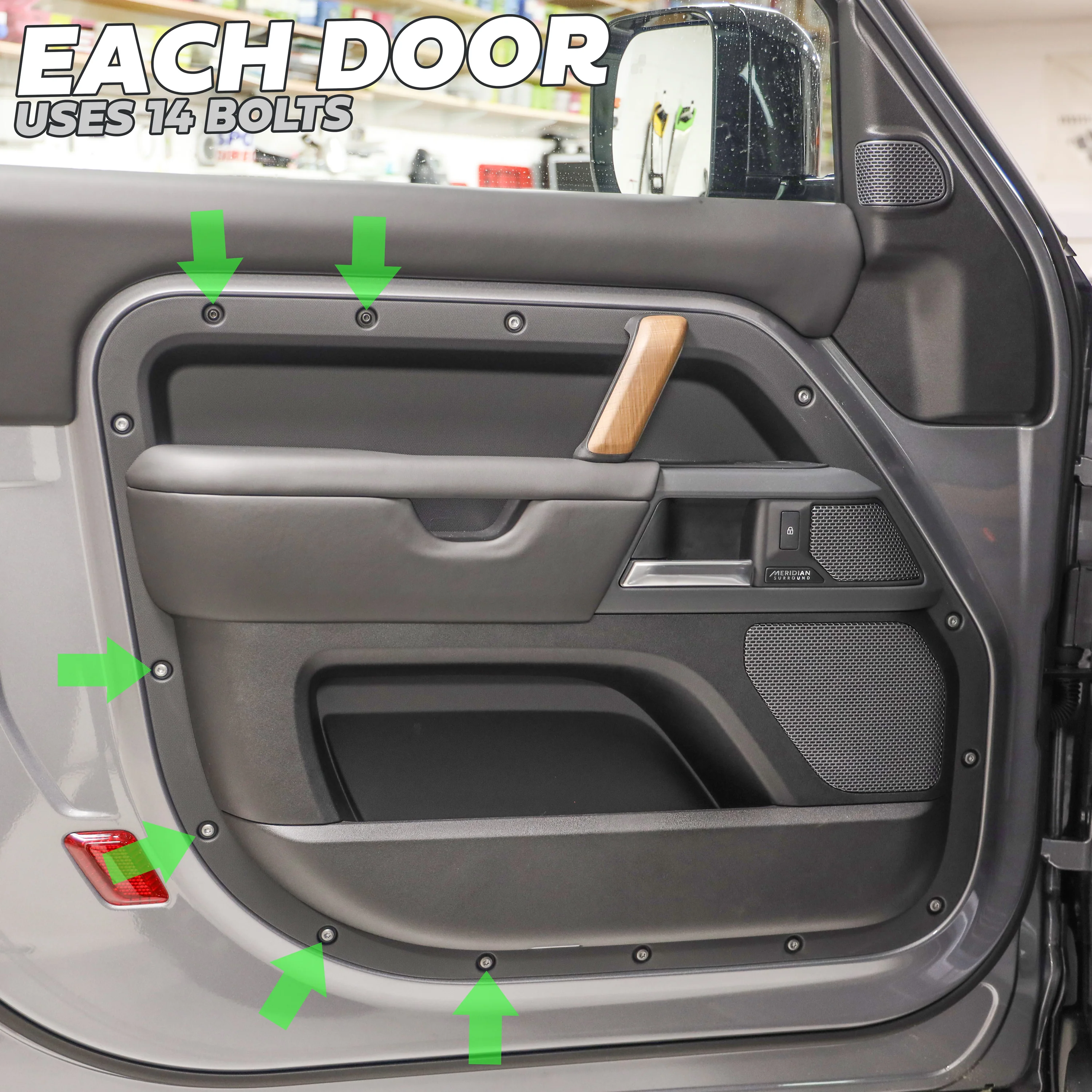 39pc Replacement Door Bolt Kit for Land Rover Defender L663 2 door (90) - Black - Image 6
