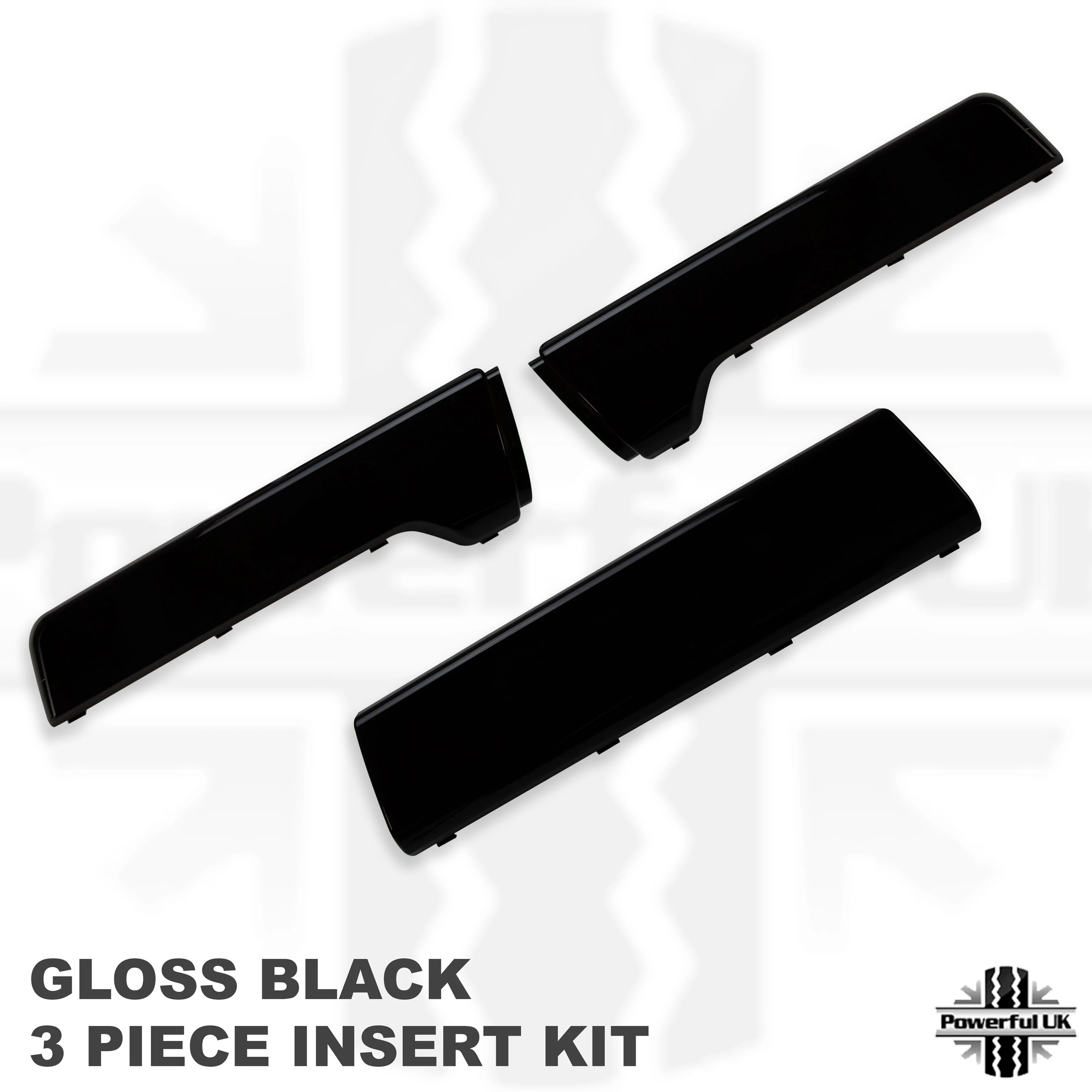3pc Bumper Inserts for Range Rover Sport Autobiography Rear Bumper - Gloss Black - Image 2