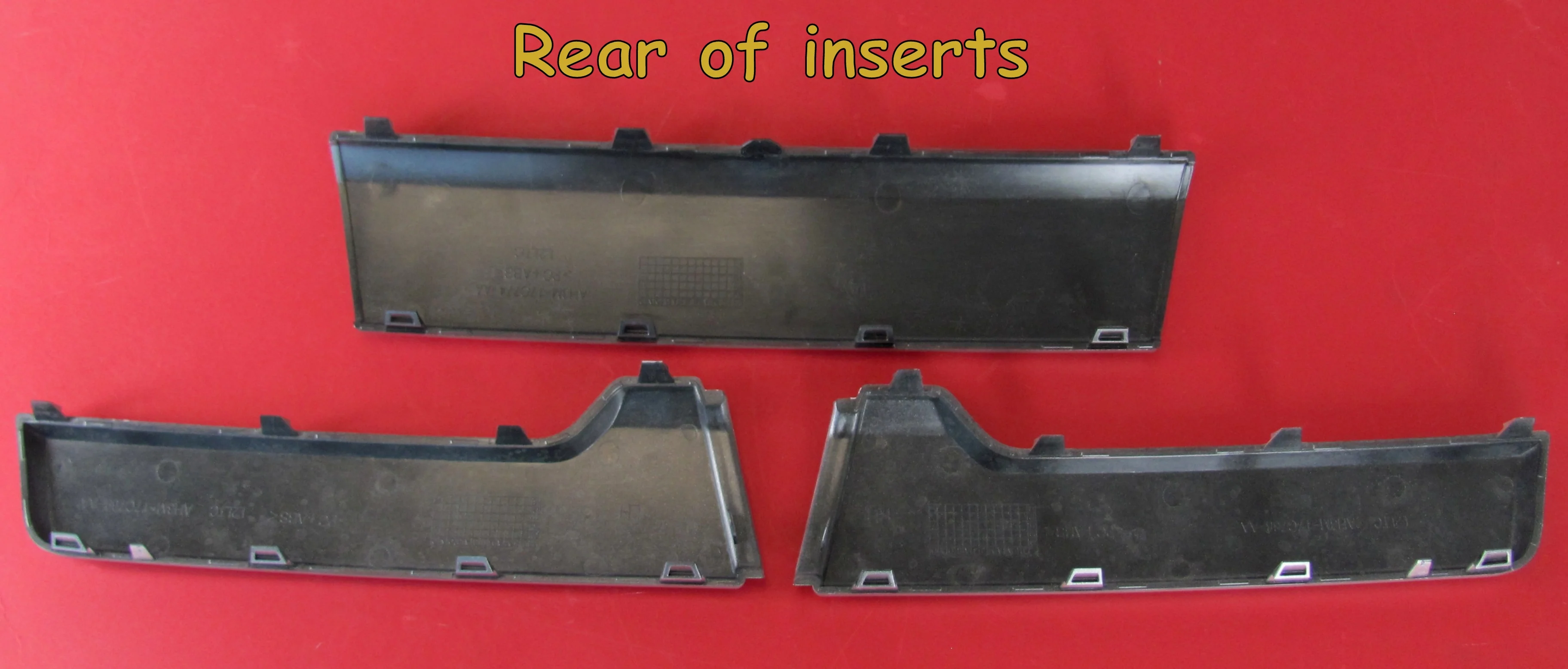 3pc Bumper Inserts for Range Rover Sport Autobiography Rear Bumper - Gloss Black - Image 5