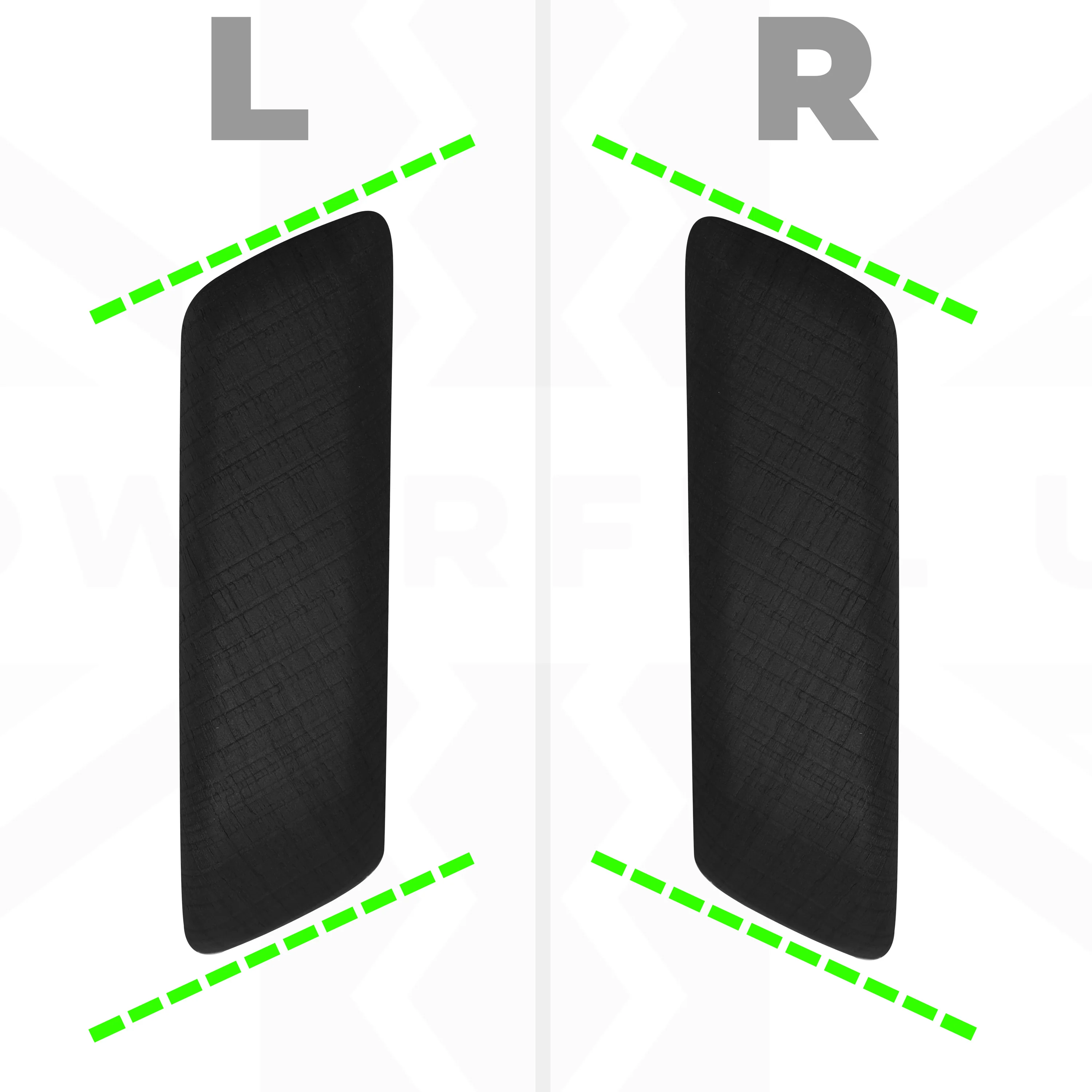 3pc Interior Door Pull Finishers (Genuine) in Dark Oak for Defender L663 110/130 - LHD - Image 9