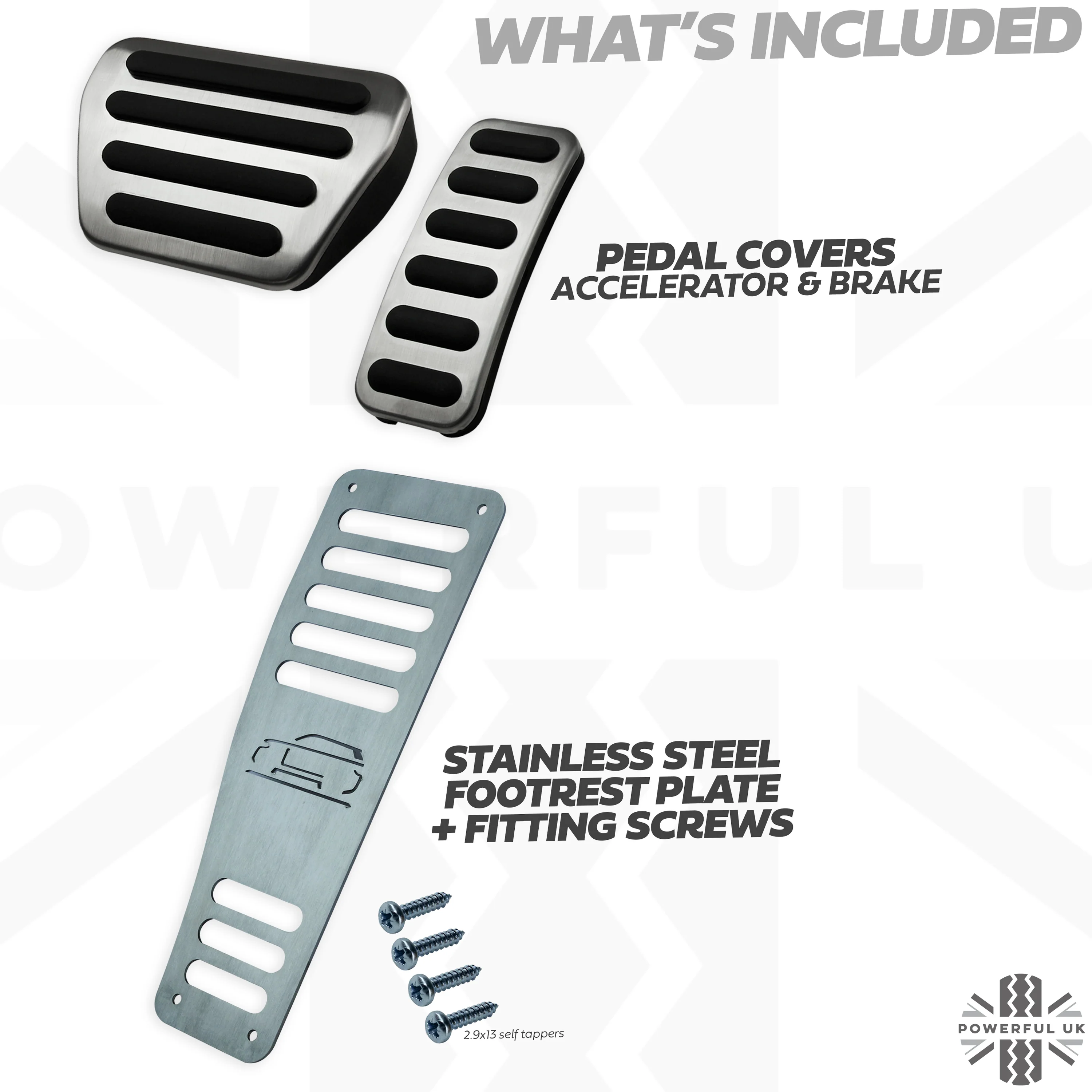 3pc Sports foot pedal+footrest kit for Range Rover Sport L494 - Type 1 - Image 2
