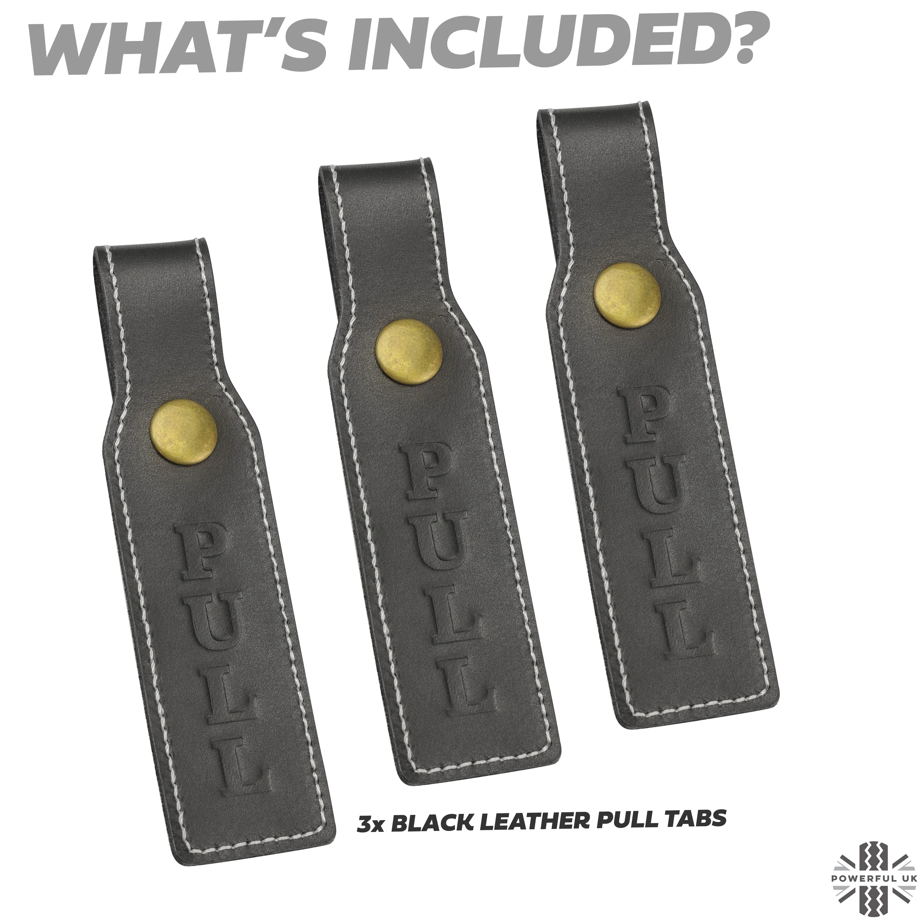 3x PULL Tabs for Land Rover Defender L663 - Black - Image 4