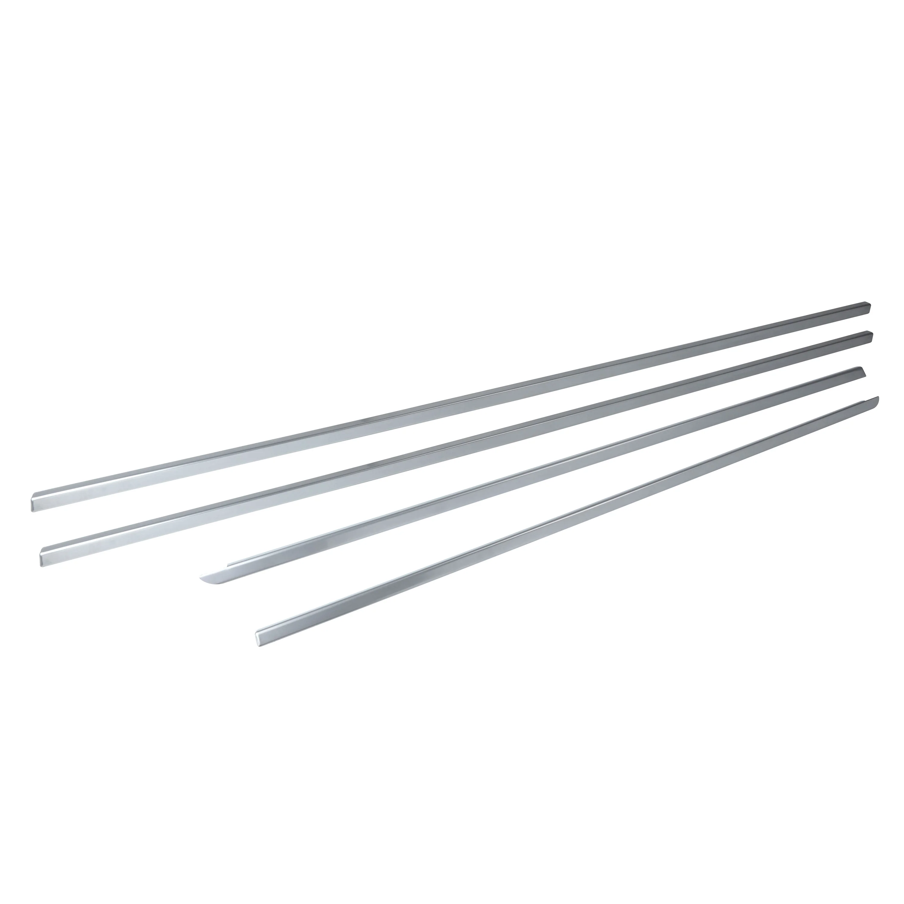 4pc Window Rubber Trim Set in Stainless Steel for Land Rover Discovery 3/4 - Satin - Image 2