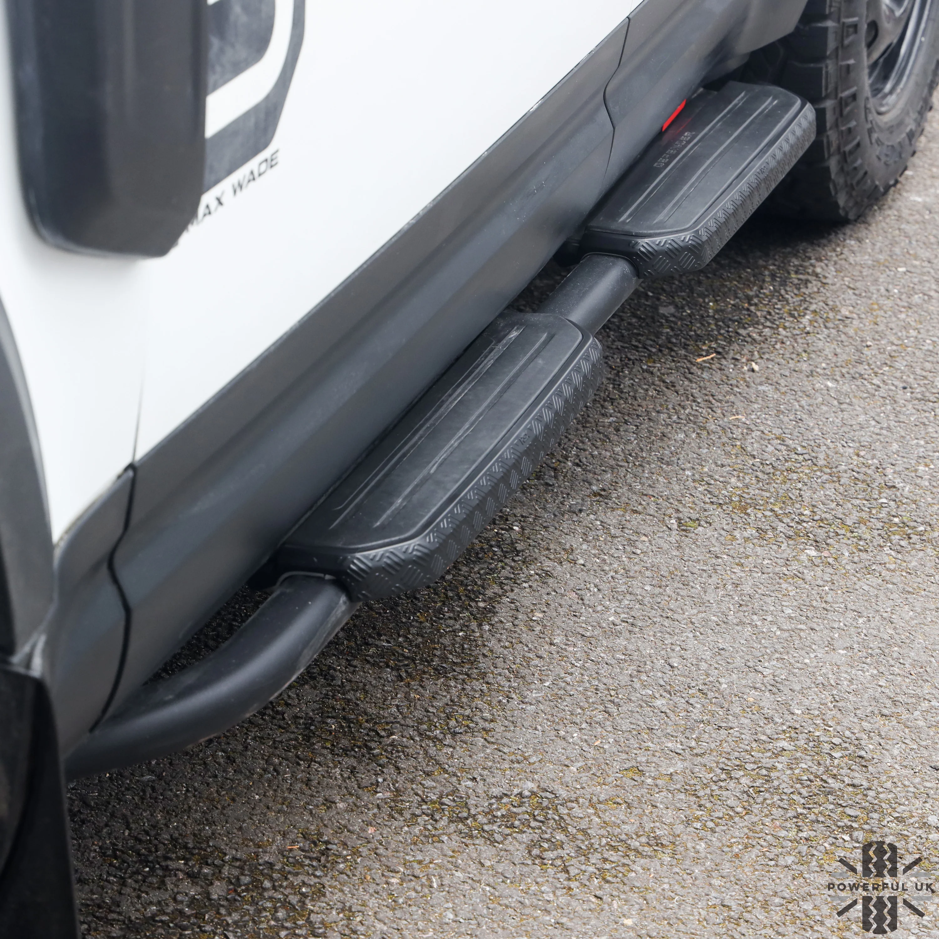 4x Chequer Plate Side Step Covers for Land Rover Defender L663 (110&130) - Satin Black - Image 3