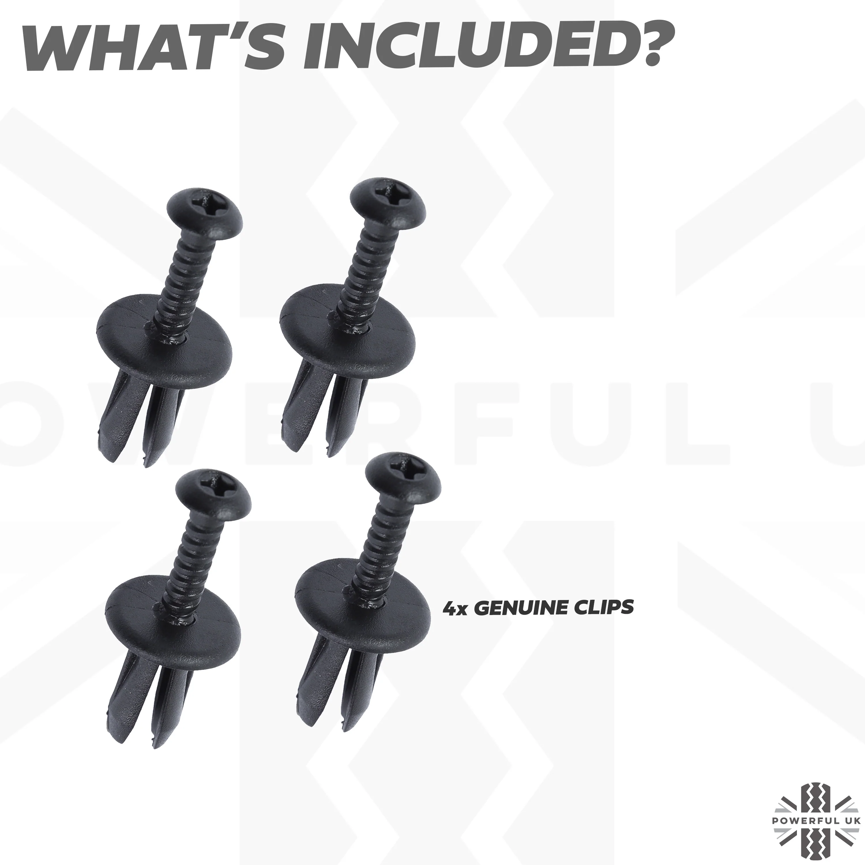 4x Clips for Front Grille (Plastic Screw Rivet type) for Range Rover Velar - Image 4