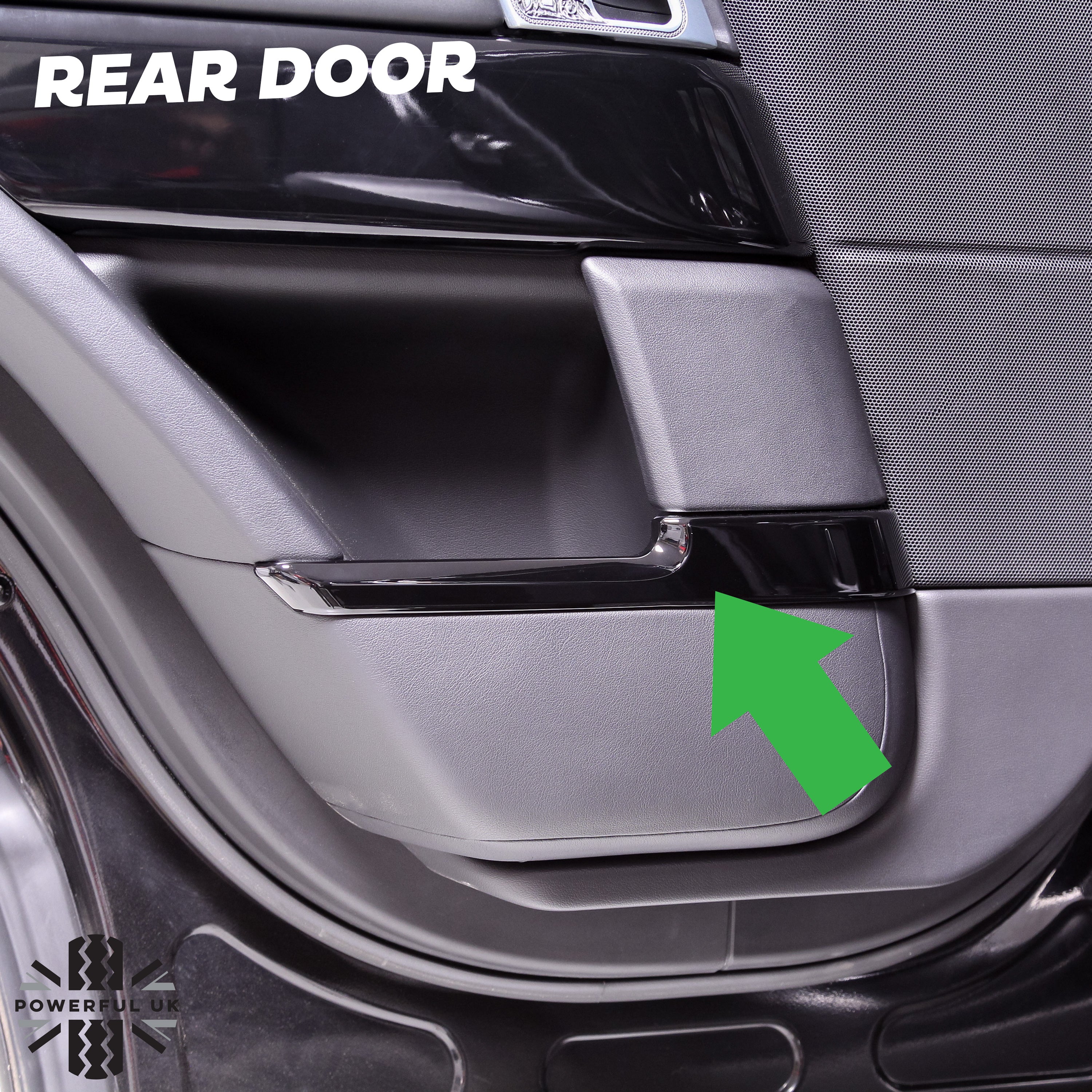 4x Door card bin pocket liner Covers Black for Range Rover L405 interior - Image 6