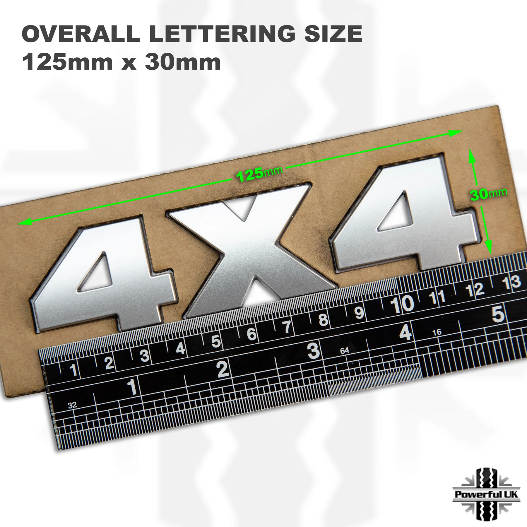 '4X4' Lettering Kit - Chrome - Image 5