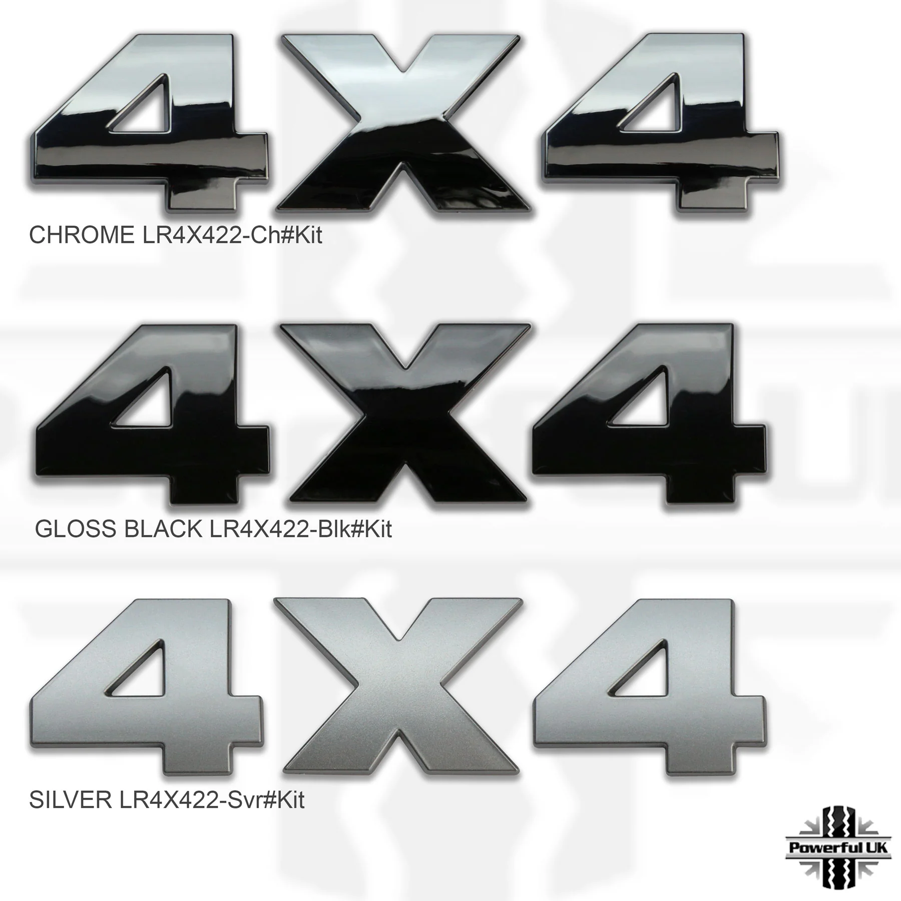 '4X4' Lettering Kit - Gloss Black - Image 5