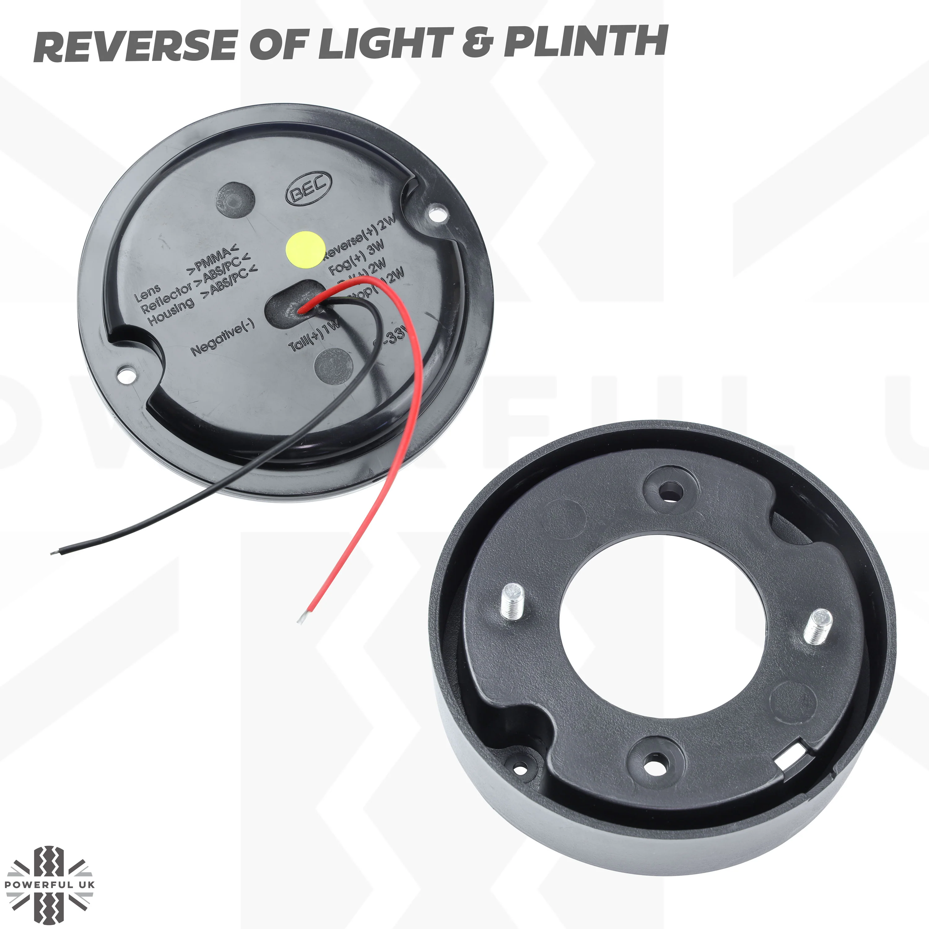95mm 10pc NAS LED Light Kit for Land Rover Classic Defender - Smoked Lens - Image 5