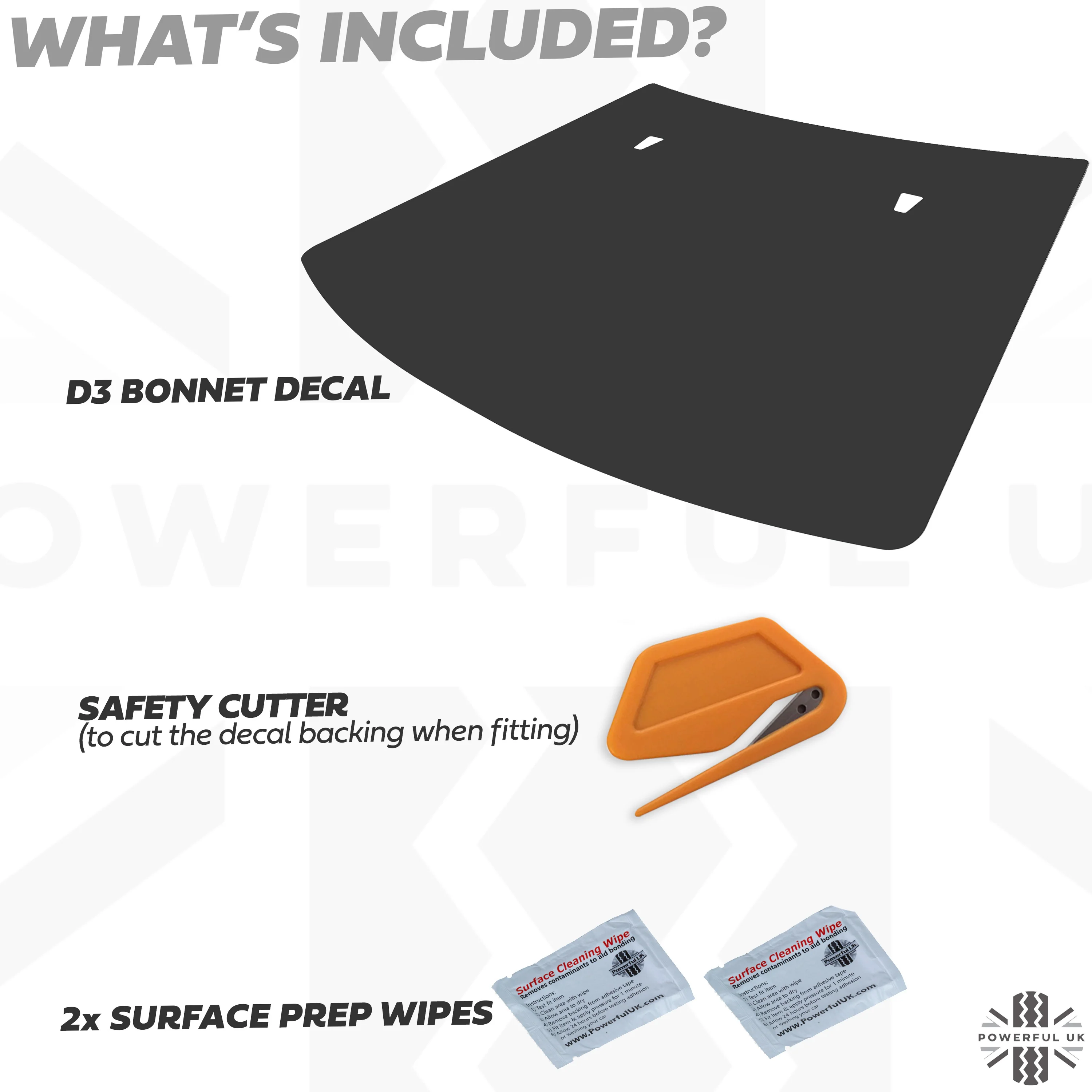 Anti-Reflective Bonnet Graphic - Blank - for Land Rover Discovery 3/4 - Image 3