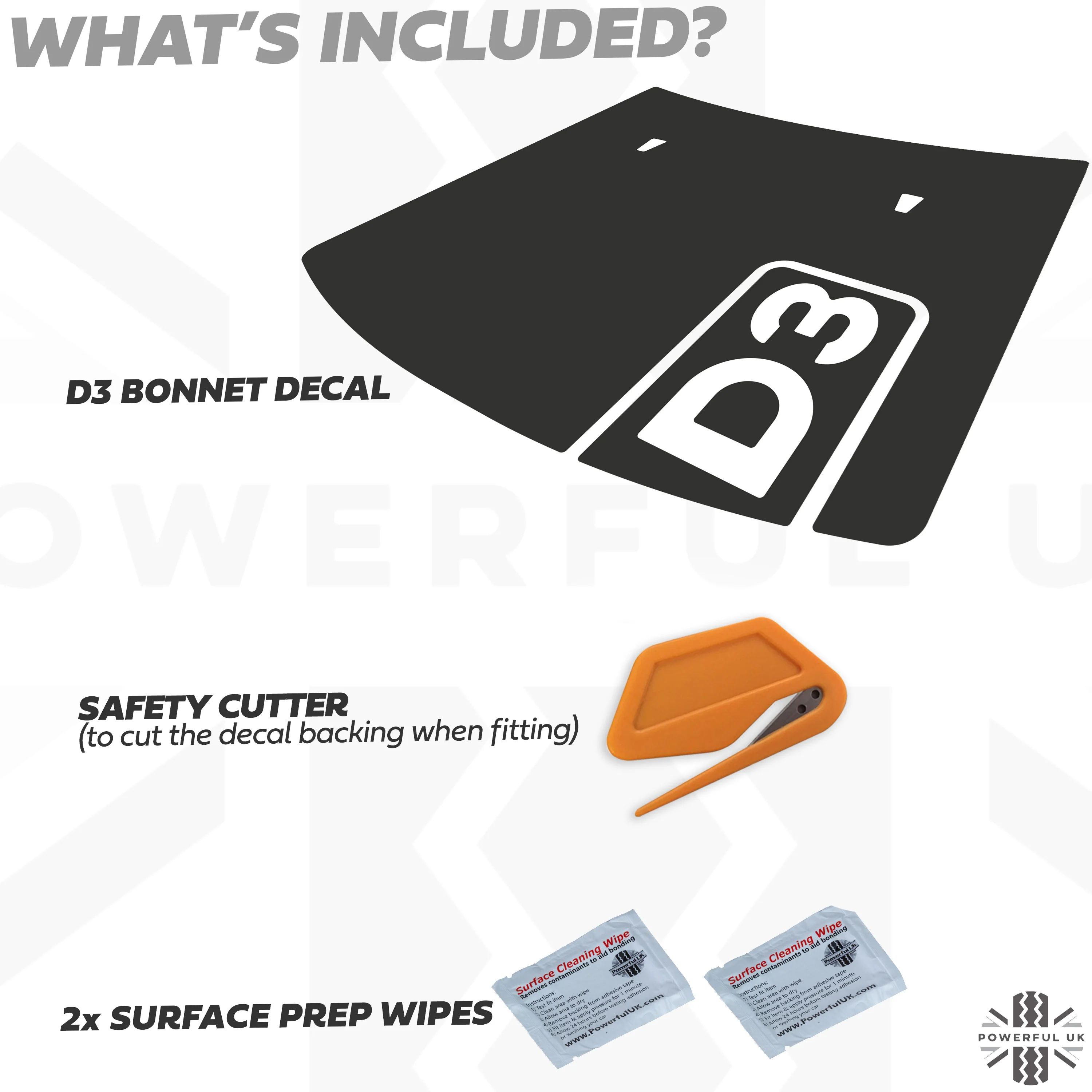 Anti-Reflective Bonnet Graphic - D3 for Land Rover Discovery 3 - Image 3