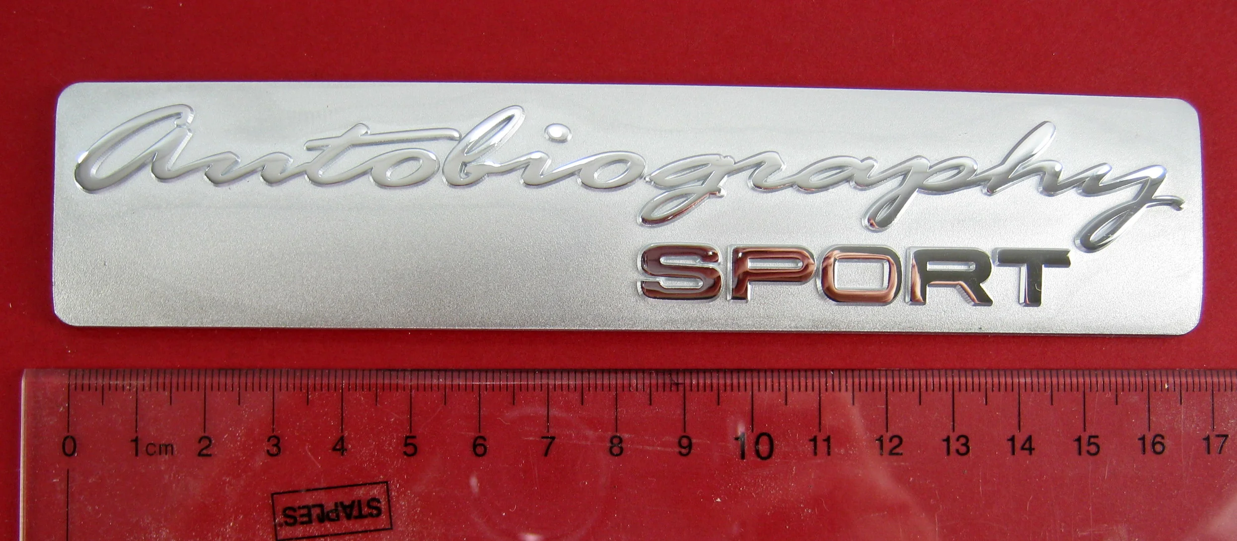 "AUTOBIOGRAPHY SPORT" rear tailgate badge for Range Rover L320 2010 - Genuine - Image 4