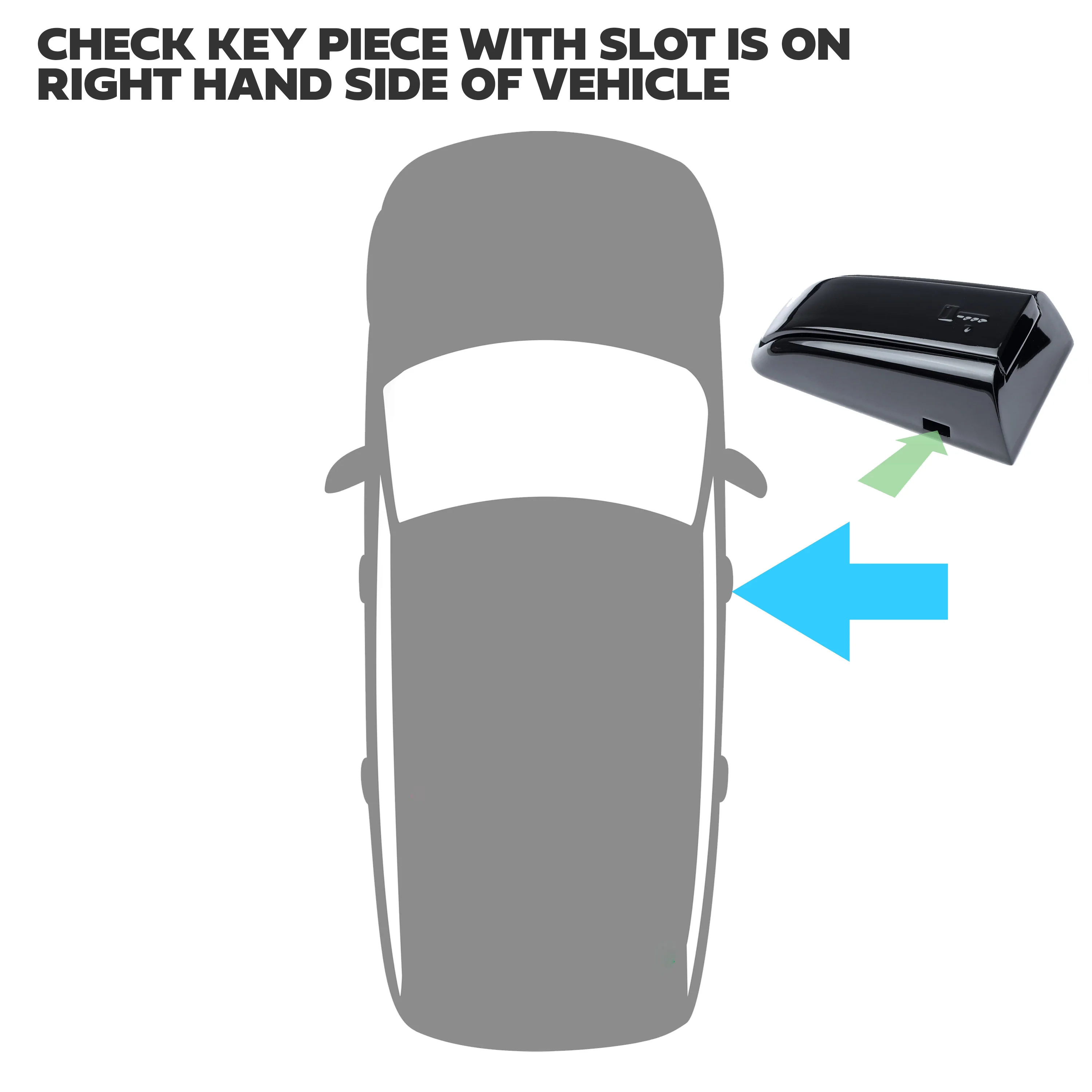 'Autobiography Style' Door Handles Skins in Black for Land Rover Discovery Sport - 8pc with Right Key Release - Image 3