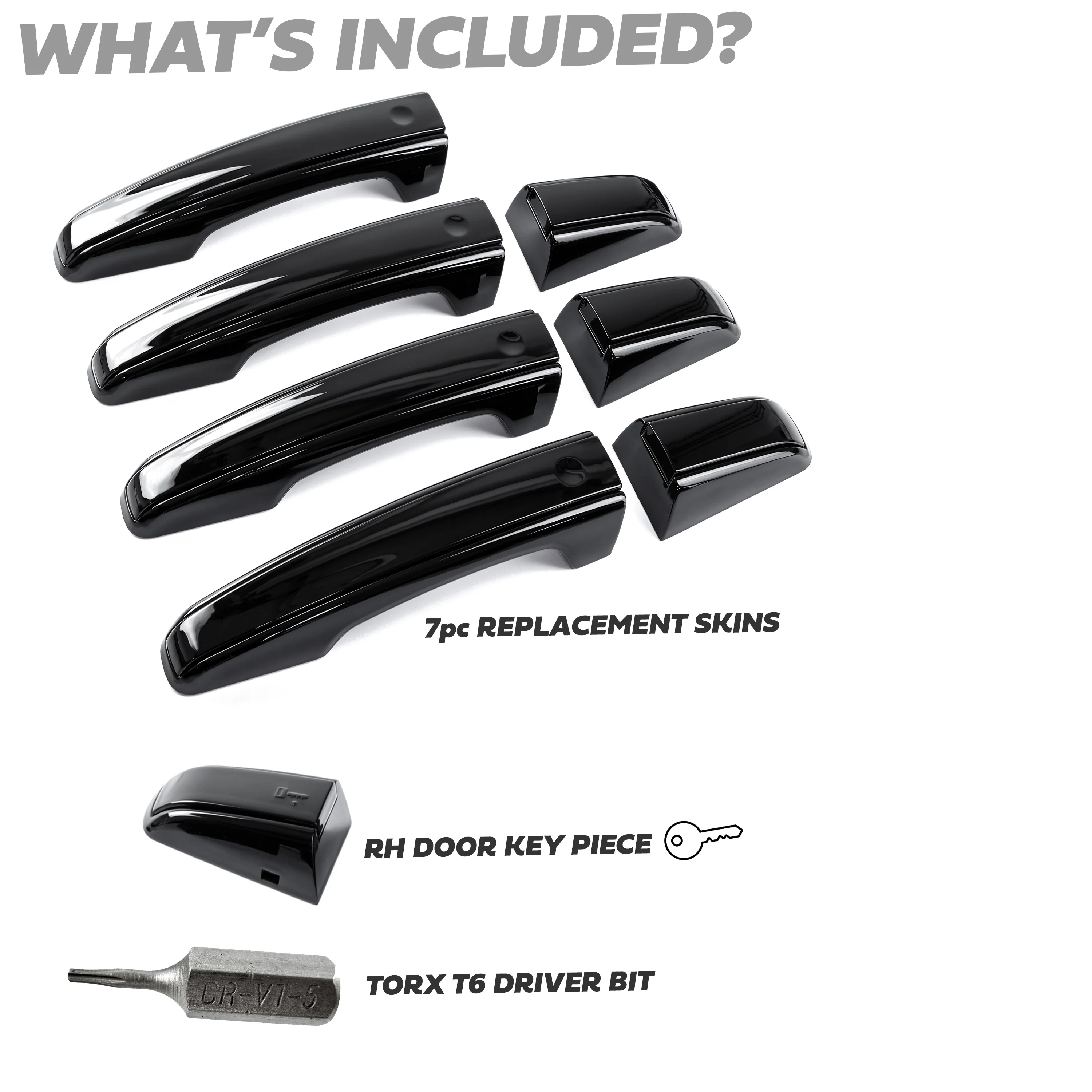 'Autobiography Style' Door Handles Skins in Black for Land Rover Discovery Sport - 8pc with Right Key Release - Image 4