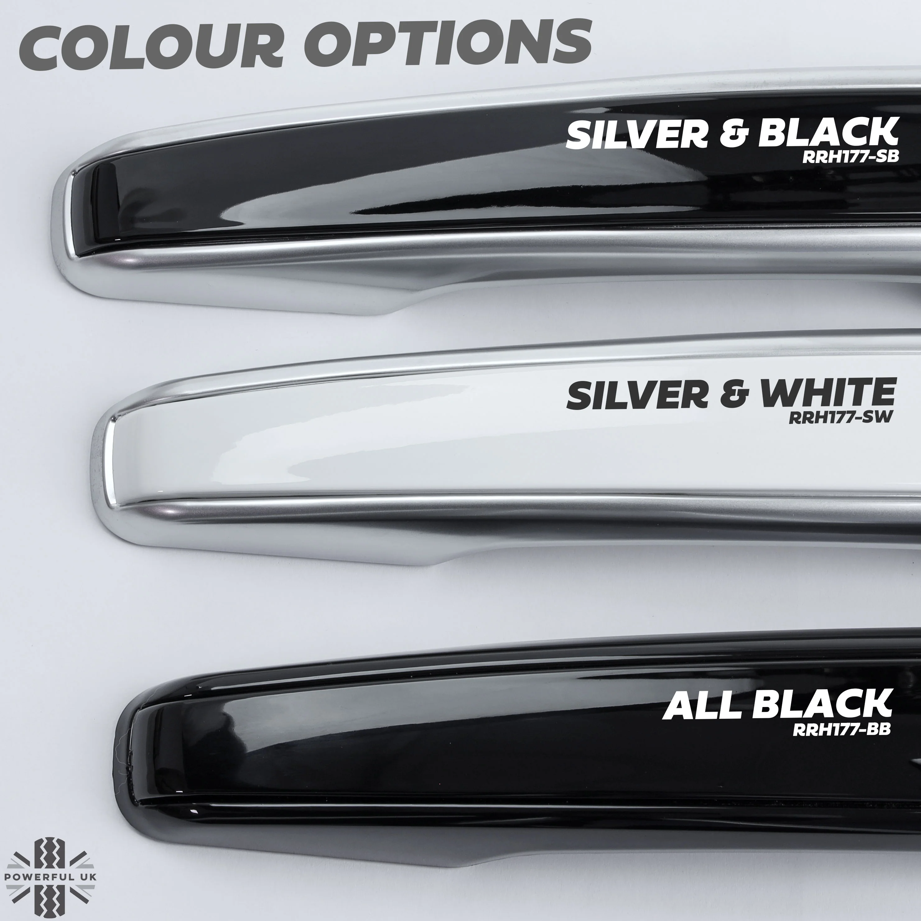 'Autobiography Style' Door Handles Skins in Silver & Black for Land Rover Discovery Sport - Image 8