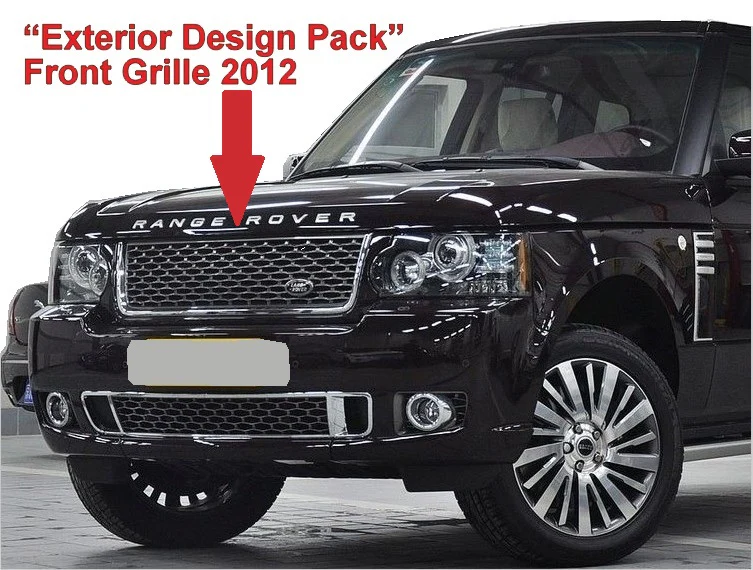 "Autobiography Style" Grille for Range Rover L322 2002-05 (with Square Headlights) - Black Silver Black - Image 6