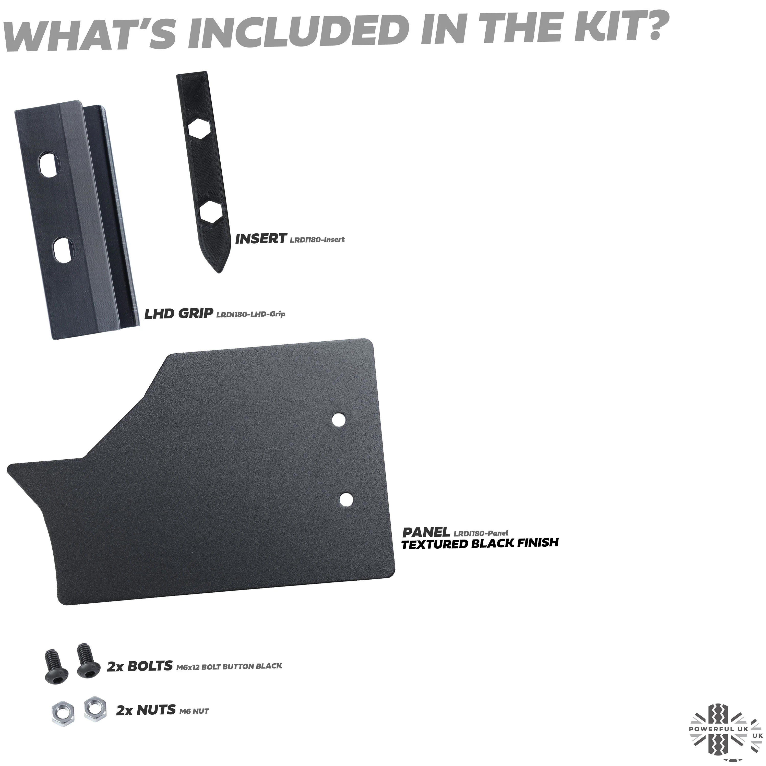 Auxiliary Panel Kit for Land Rover Defender L663 - Textured Black - Left Hand Drive - Image 6