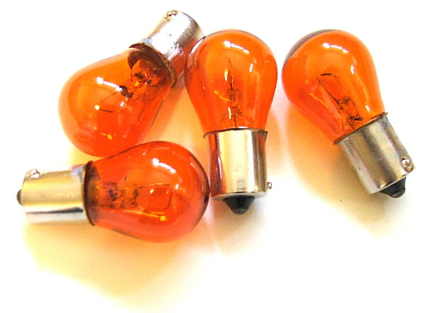 BA15s AMBER Indicator Bulb 12v 21W (Opposite Pins) - Image 2