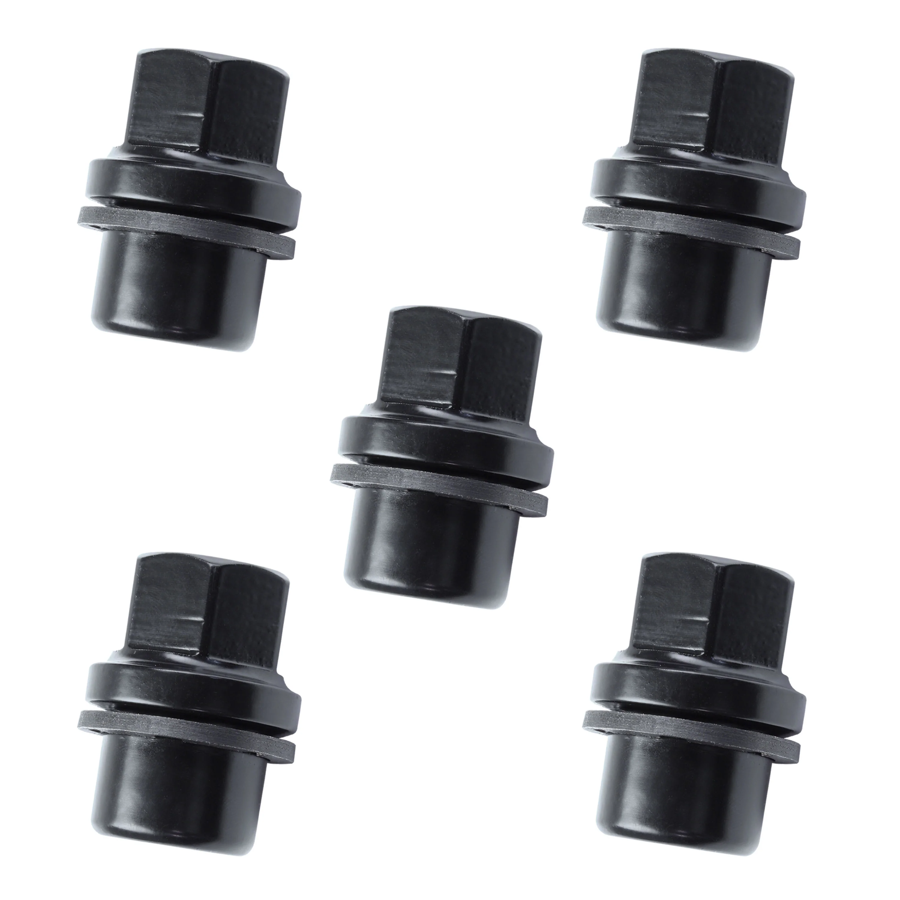 Black Alloy Wheel Nuts 5pc kit for Range Rover Classic - Image 2