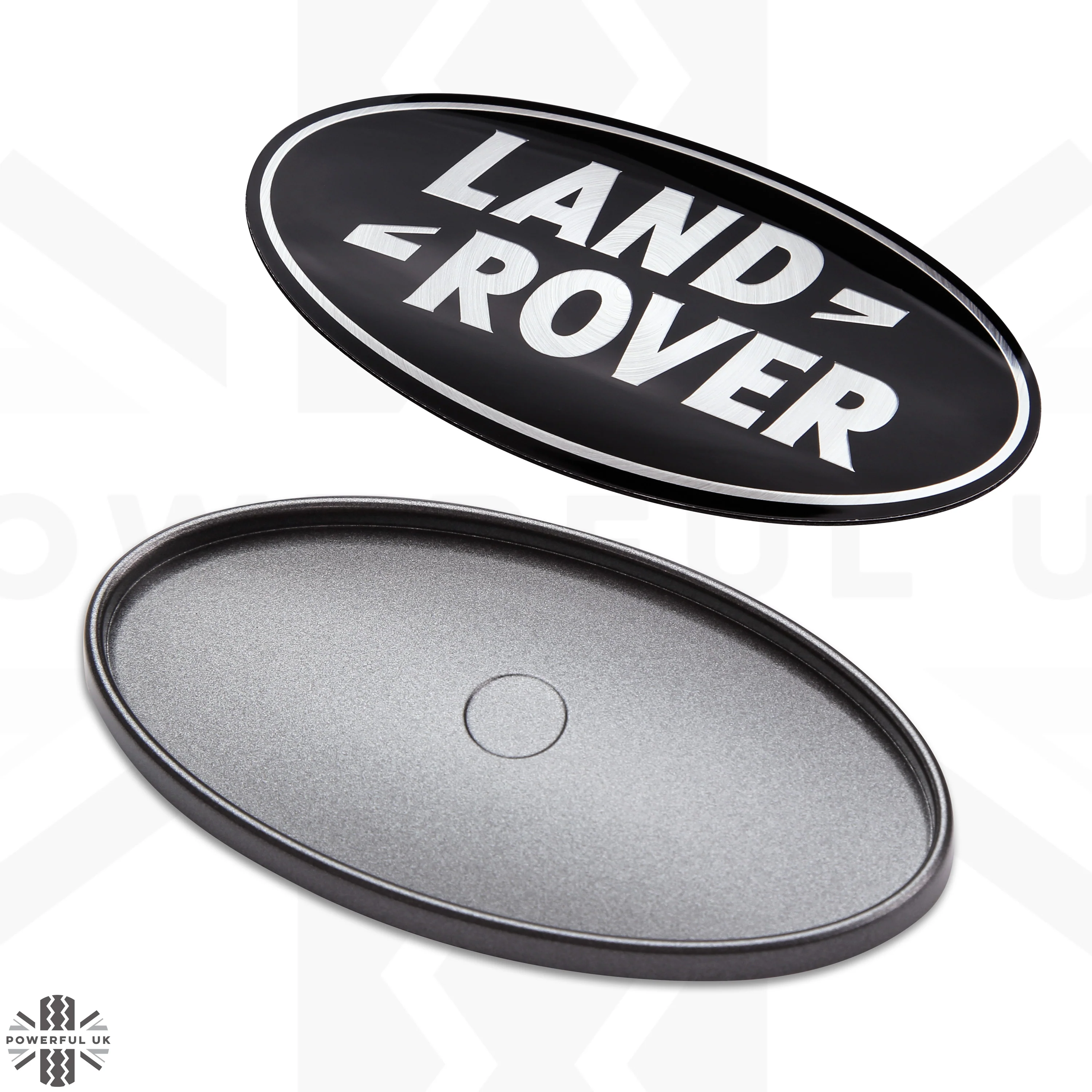 Black & Silver Badge on Corris Grey Plinth for Range Rover L405 - Image 3