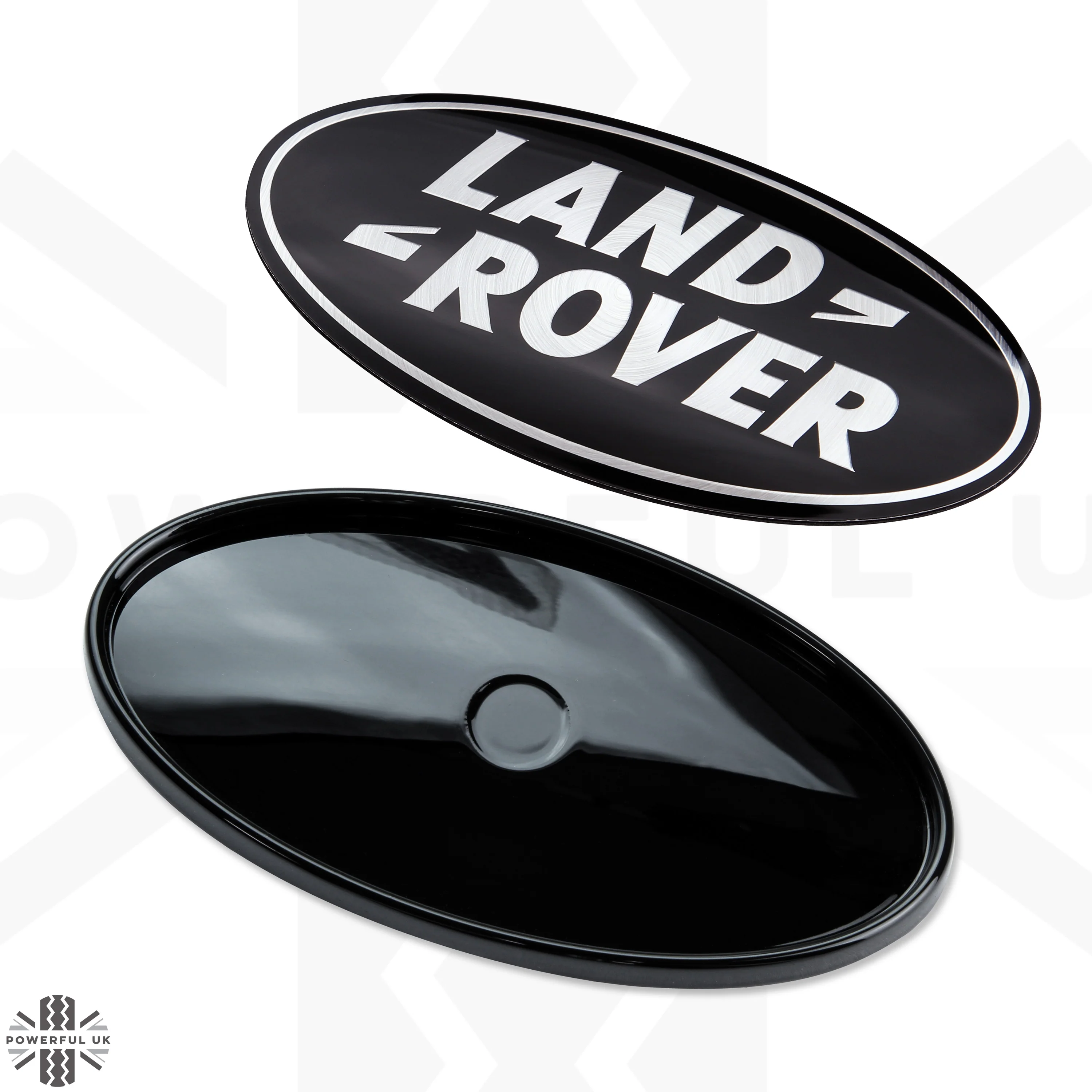 Black & Silver Badge on Gloss Black Plinth for Range Rover L322 - Image 3