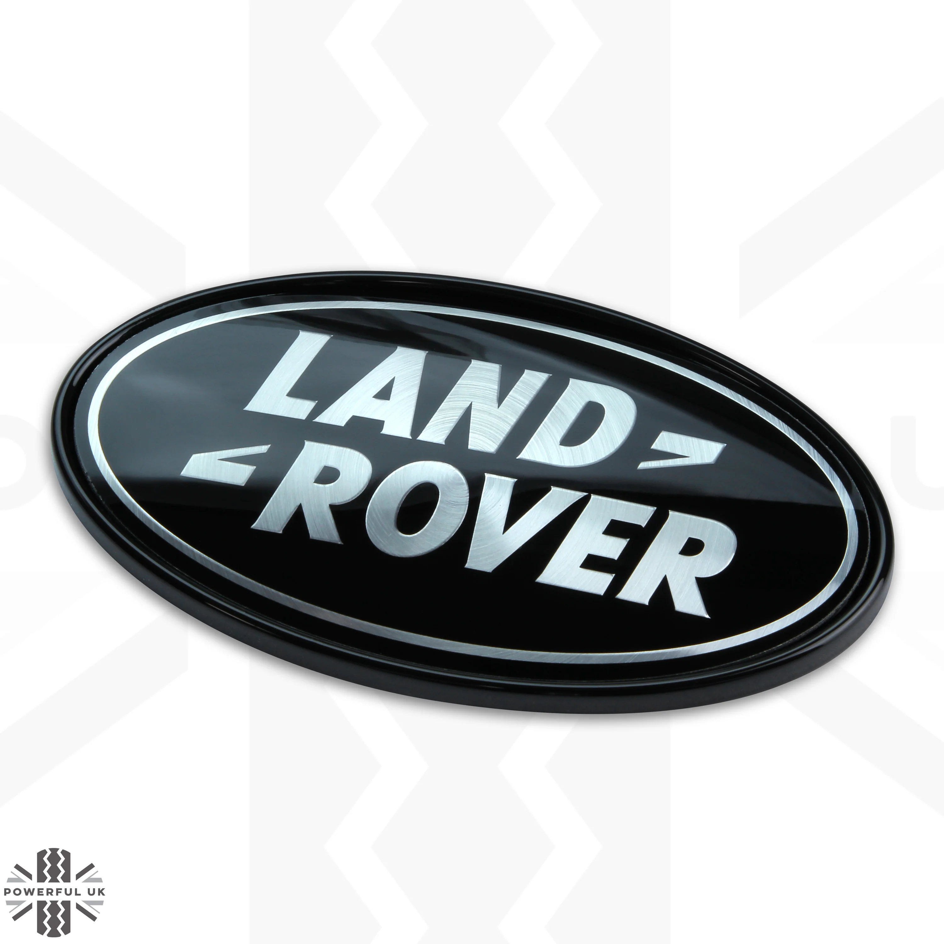 Black & Silver Badge on Gloss Black Plinth for Range Rover L322 - Image 4