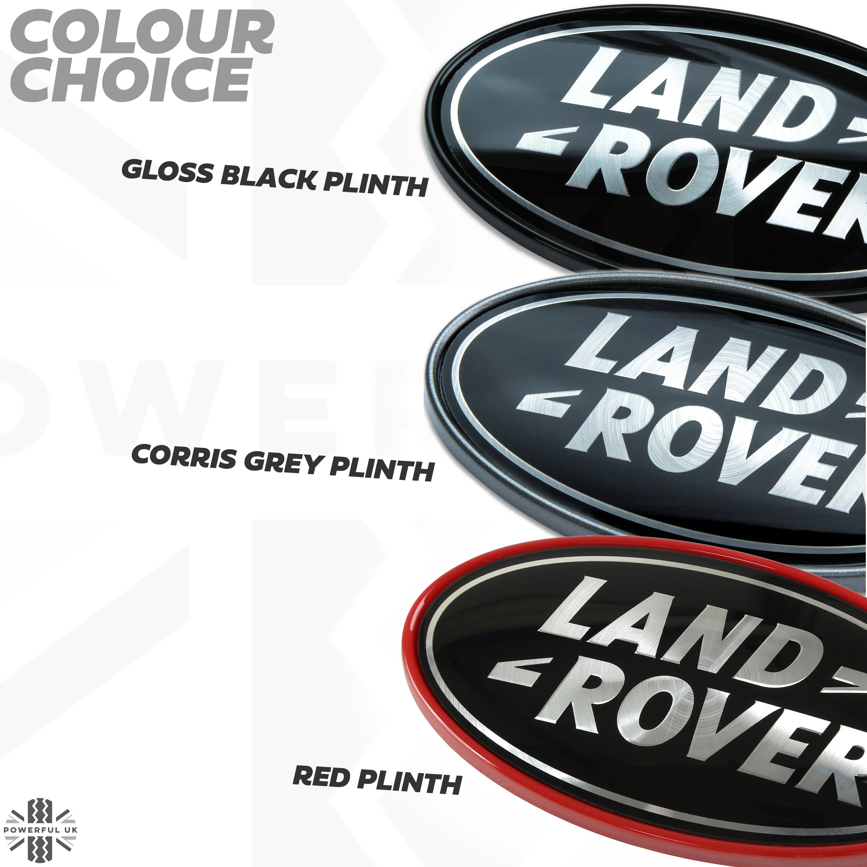 Black & Silver Badge on Red Plinth for Land Rover Defender L663 - Image 9