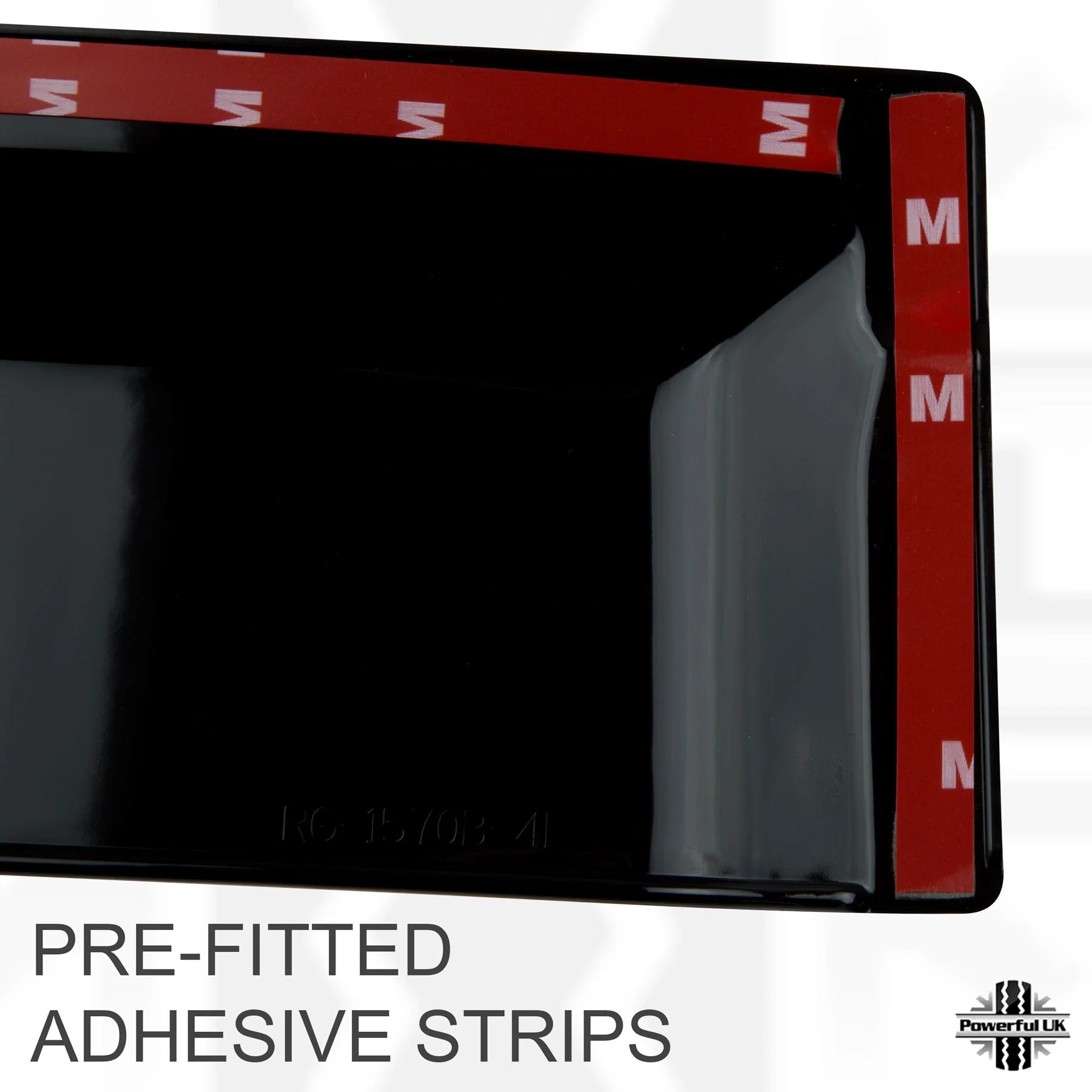 Black Window Wind Deflector Kit - Double Cab ( 4 door ) Ford Ranger (2012 on) - Image 4