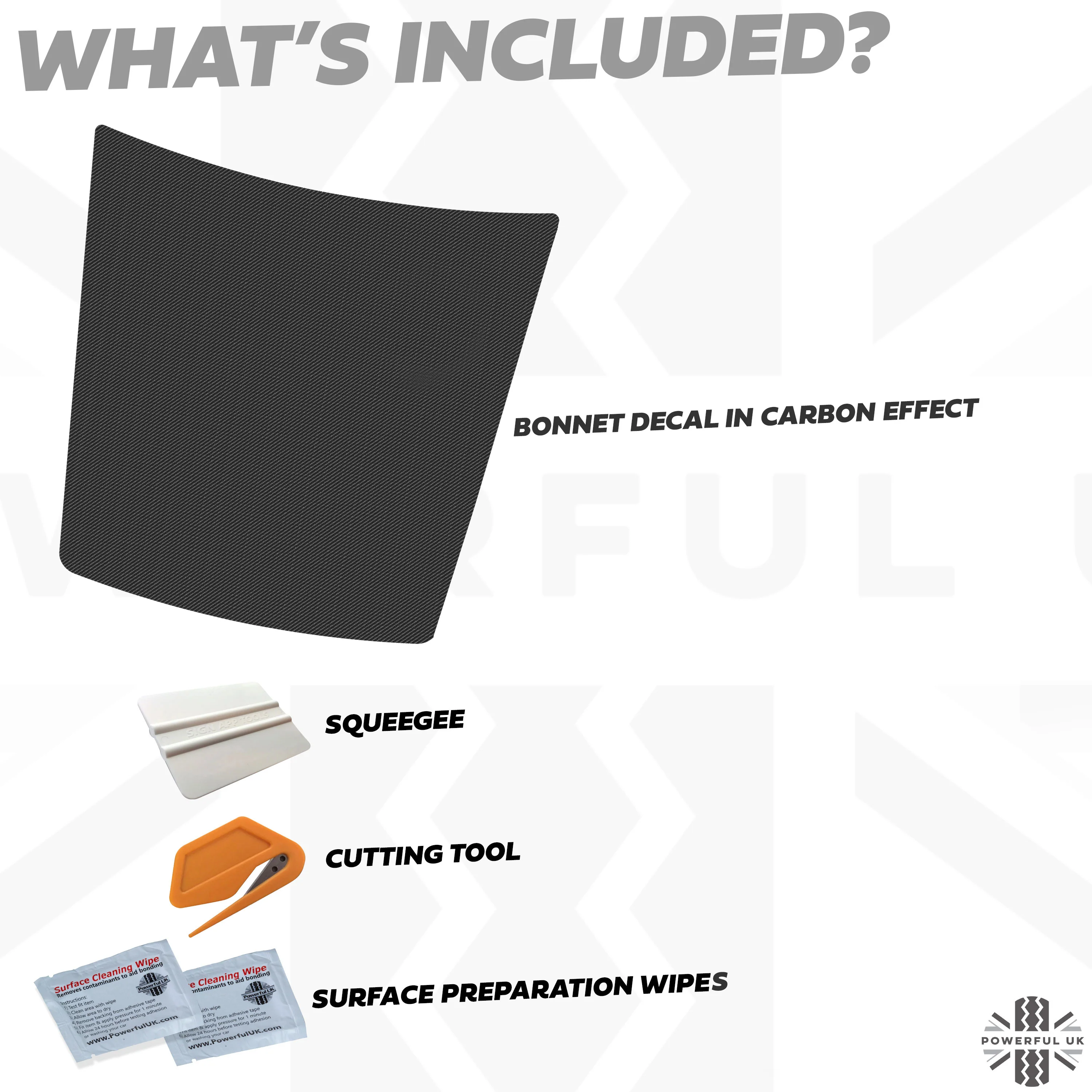 Bonnet Decal - Carbon Fibre for Range Rover Sport L320 (2005-13) - Image 3