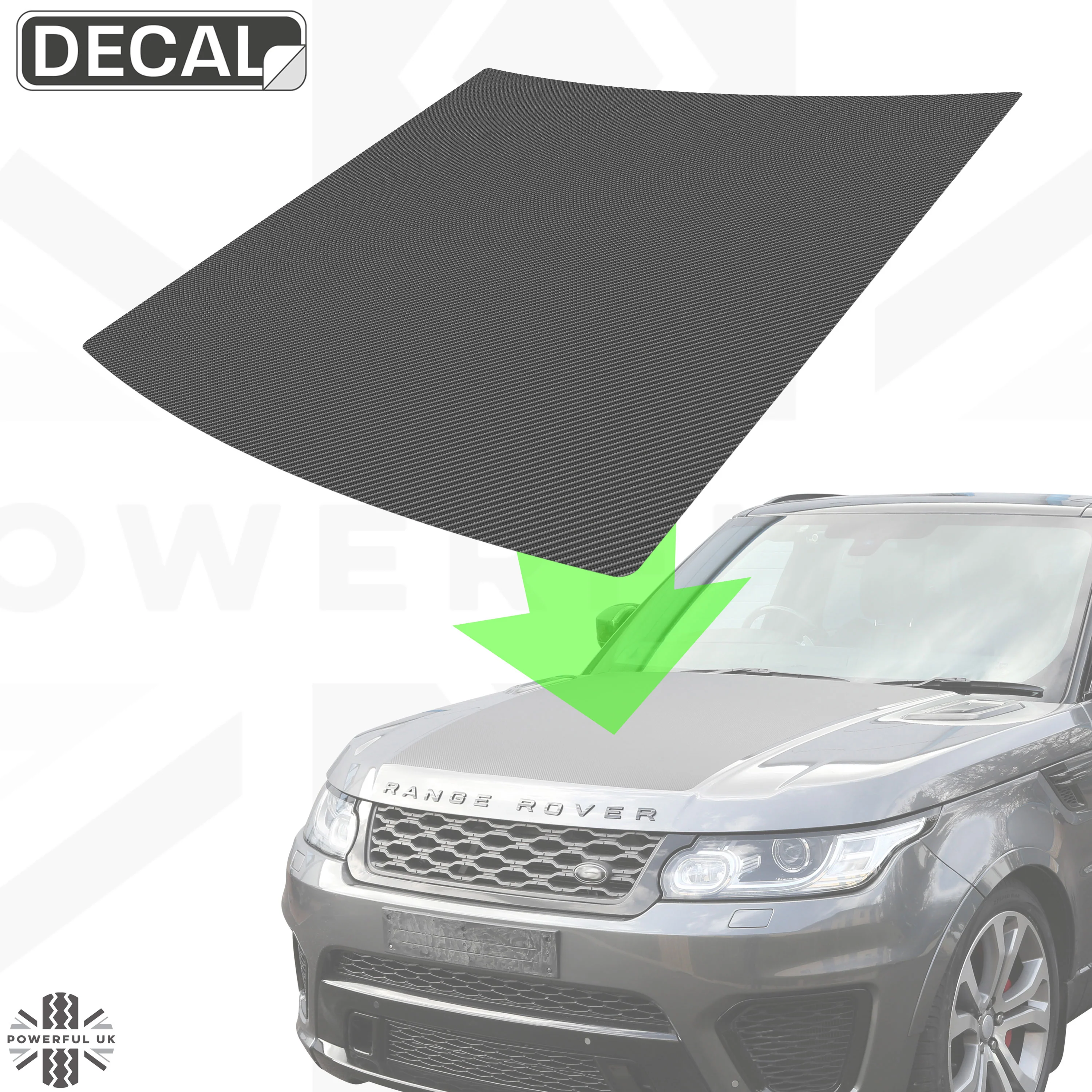Bonnet Decal - Carbon Fibre for Range Rover Sport L494 (2014-17) - Image 7