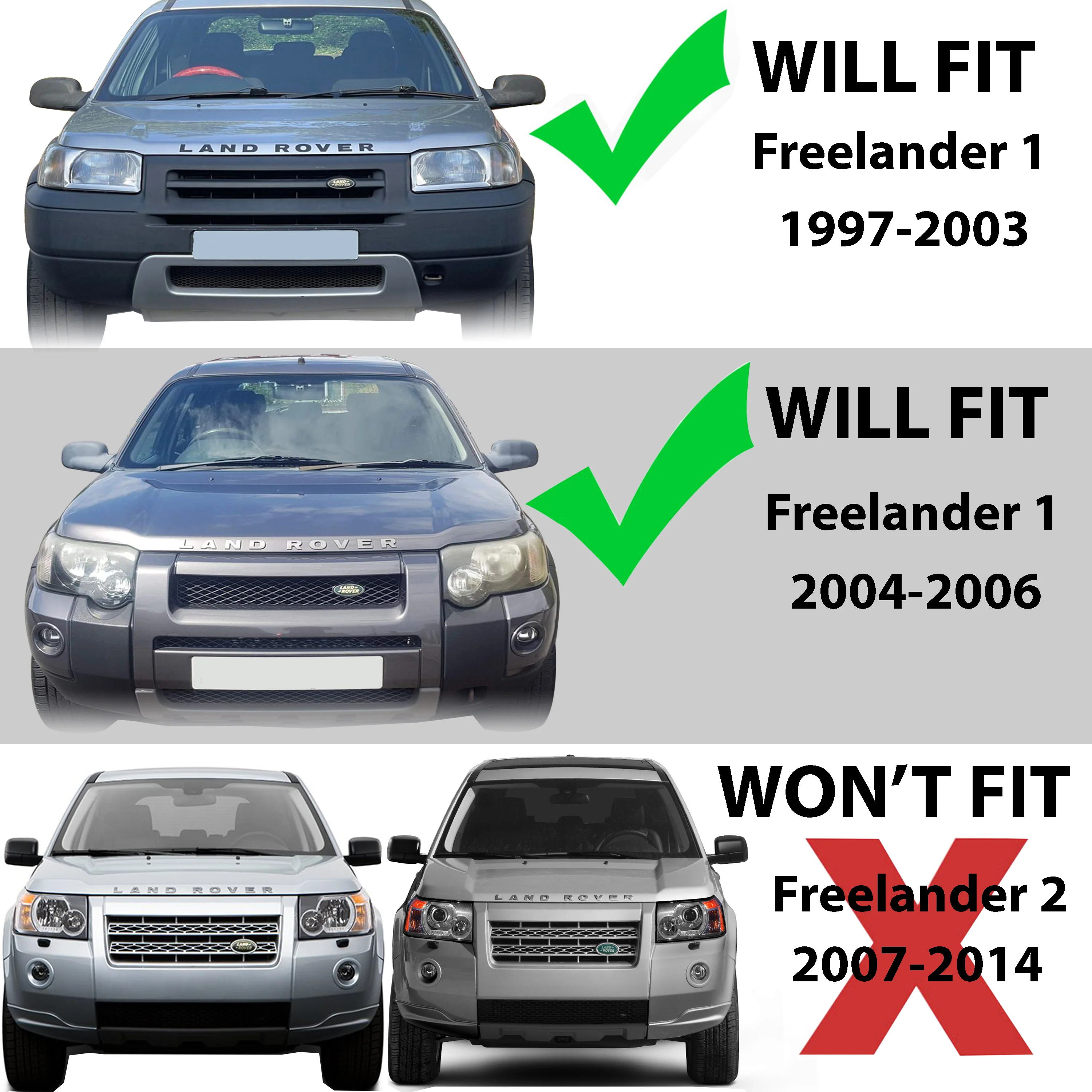 Bonnet Decal Set - Blank Version - for Land Rover Freelander 1 - Image 8