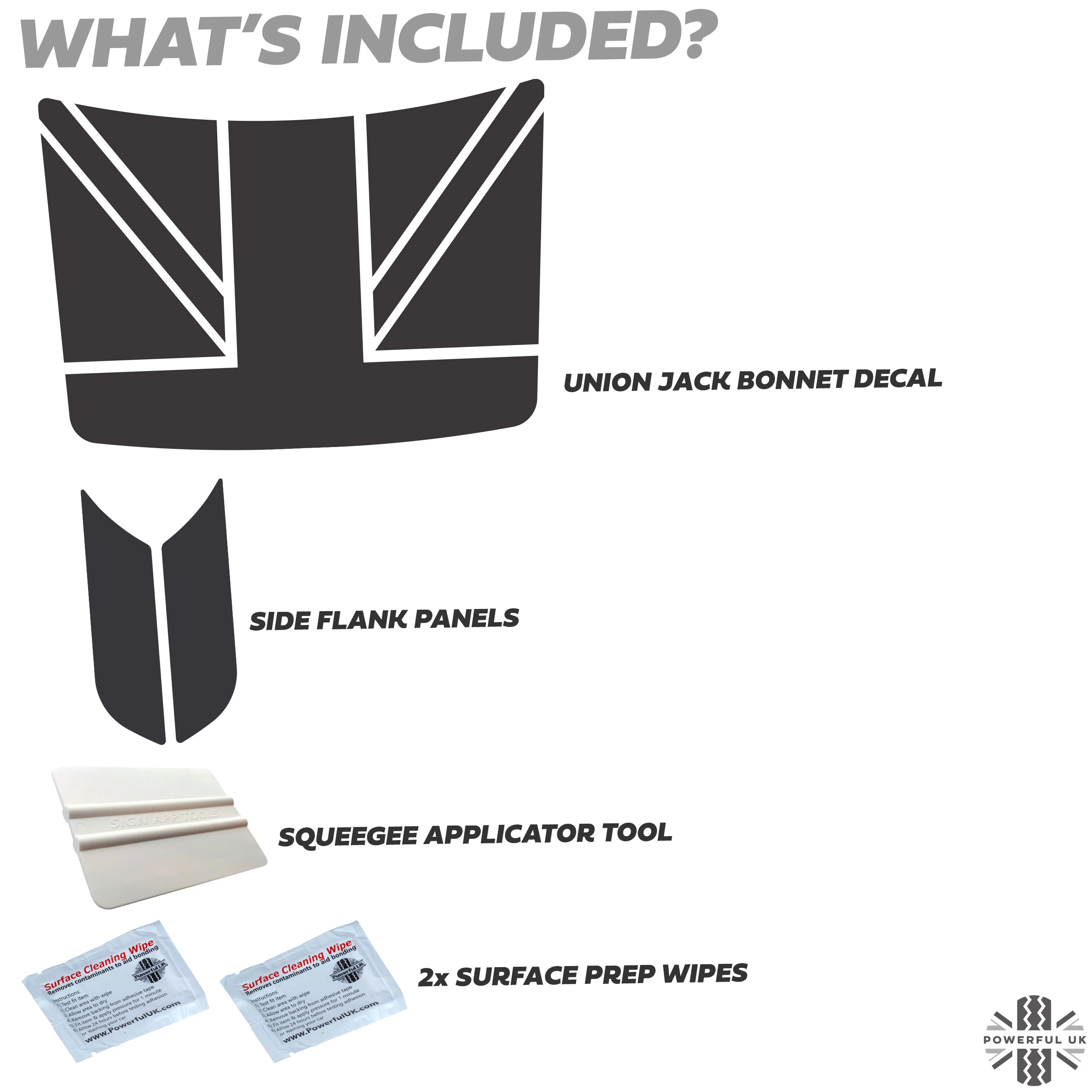 Bonnet Decal Set - Union Jack - for Land Rover Freelander 1 - Image 3
